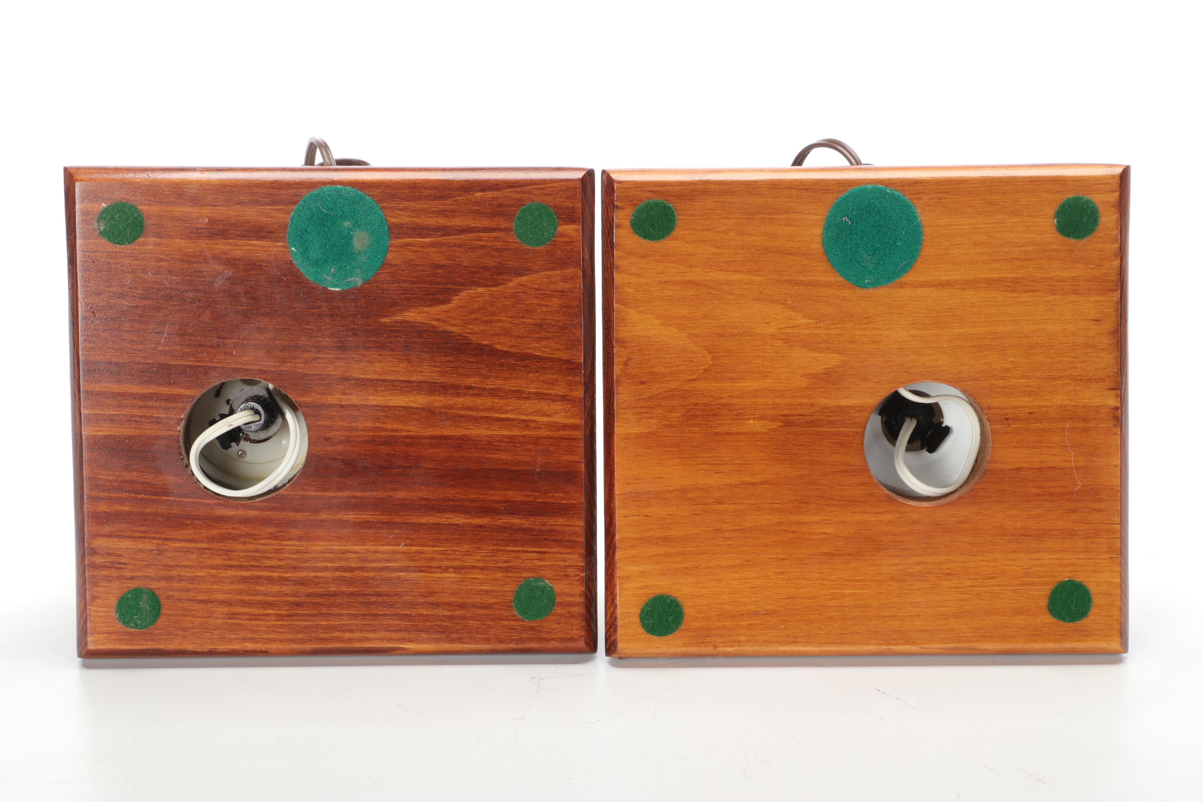 Resin and Brass Lighthouse Table Lamps