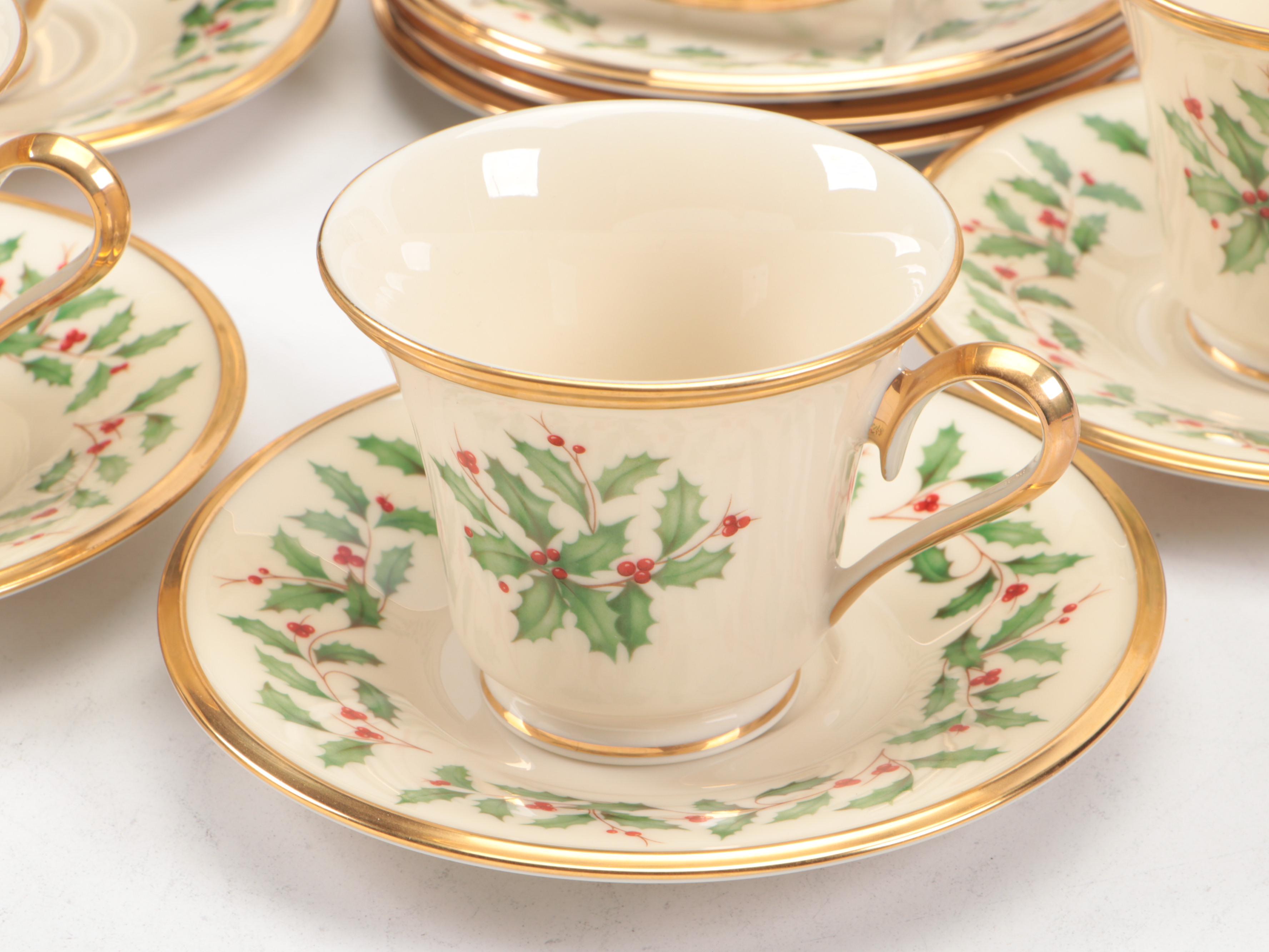 Lenox "Holiday" and "Holiday Nouveau" Porcelain Dinnerware and Serving Bowl