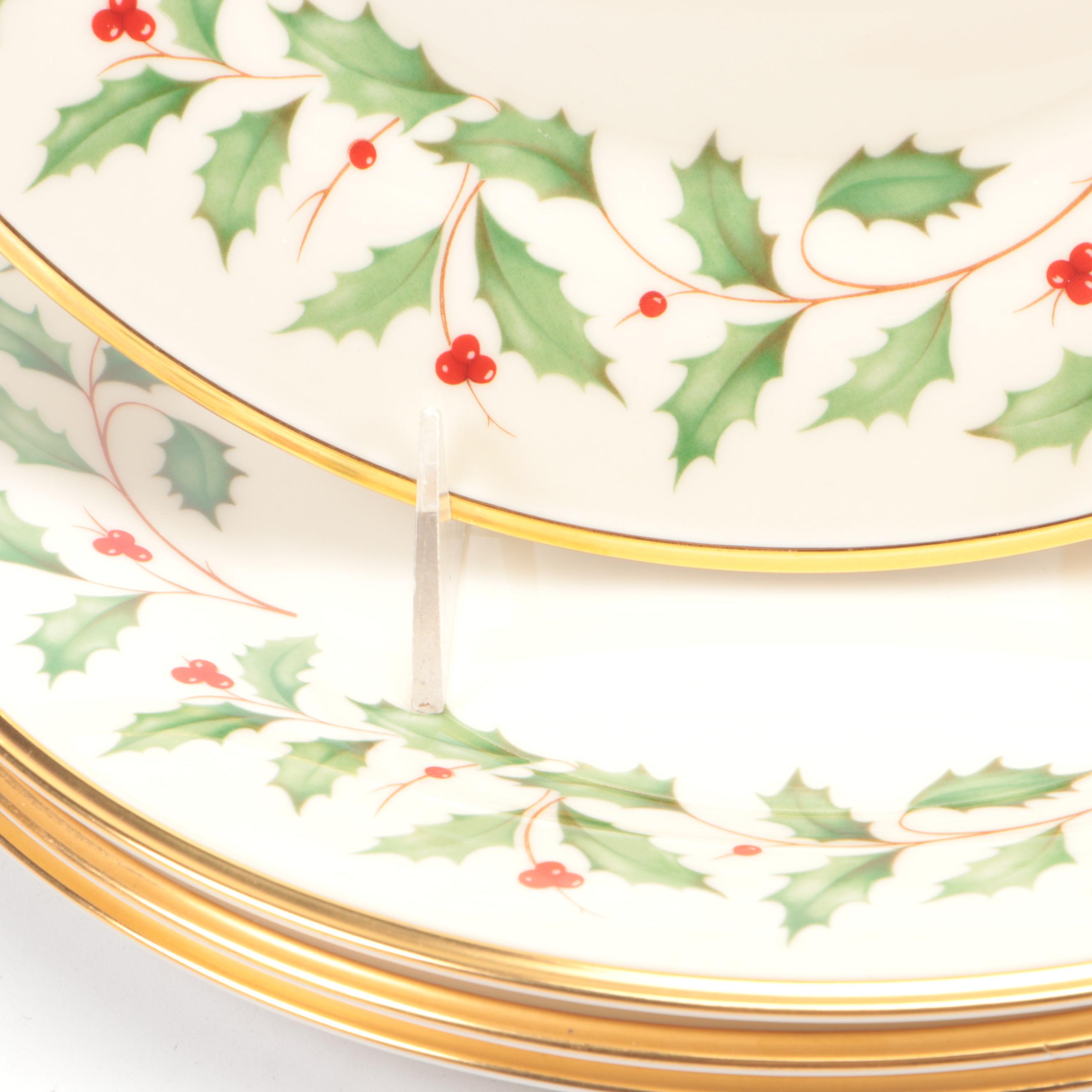 Lenox "Holiday" and "Holiday Nouveau" Porcelain Dinnerware and Serving Bowl