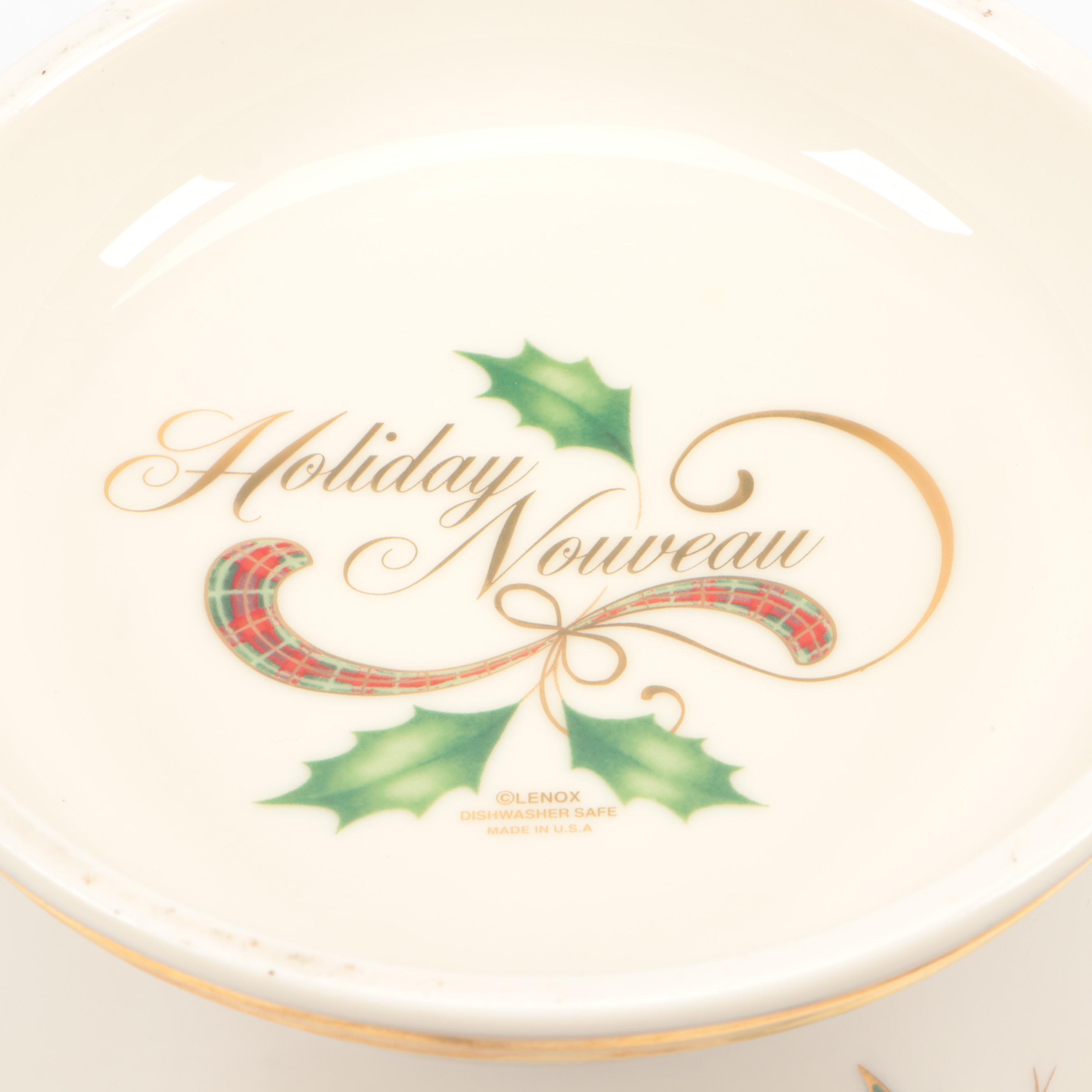 Lenox "Holiday" and "Holiday Nouveau" Porcelain Dinnerware and Serving Bowl