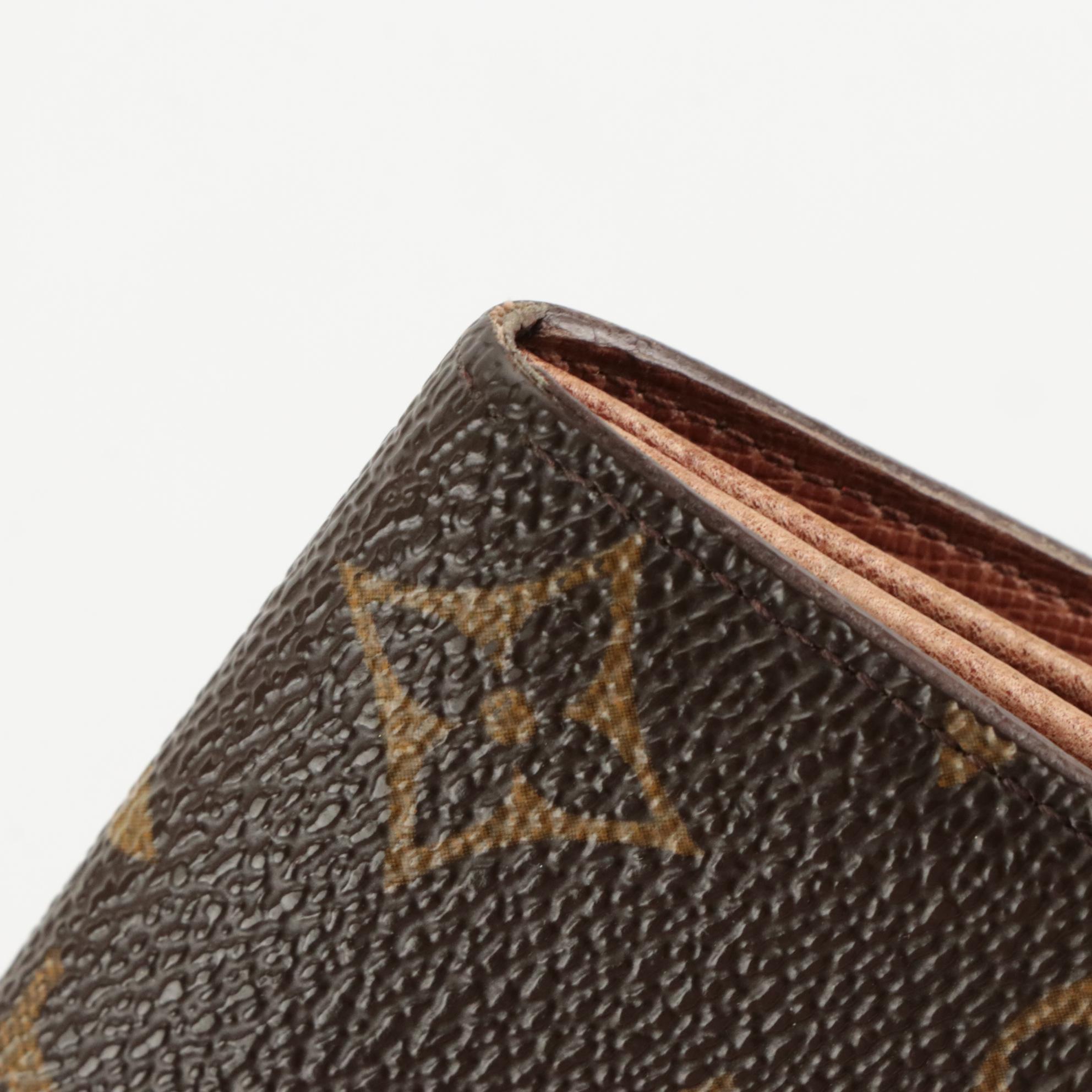 Louis Vuitton Porte-Monnaie Wallet in Monogram Canvas With Box