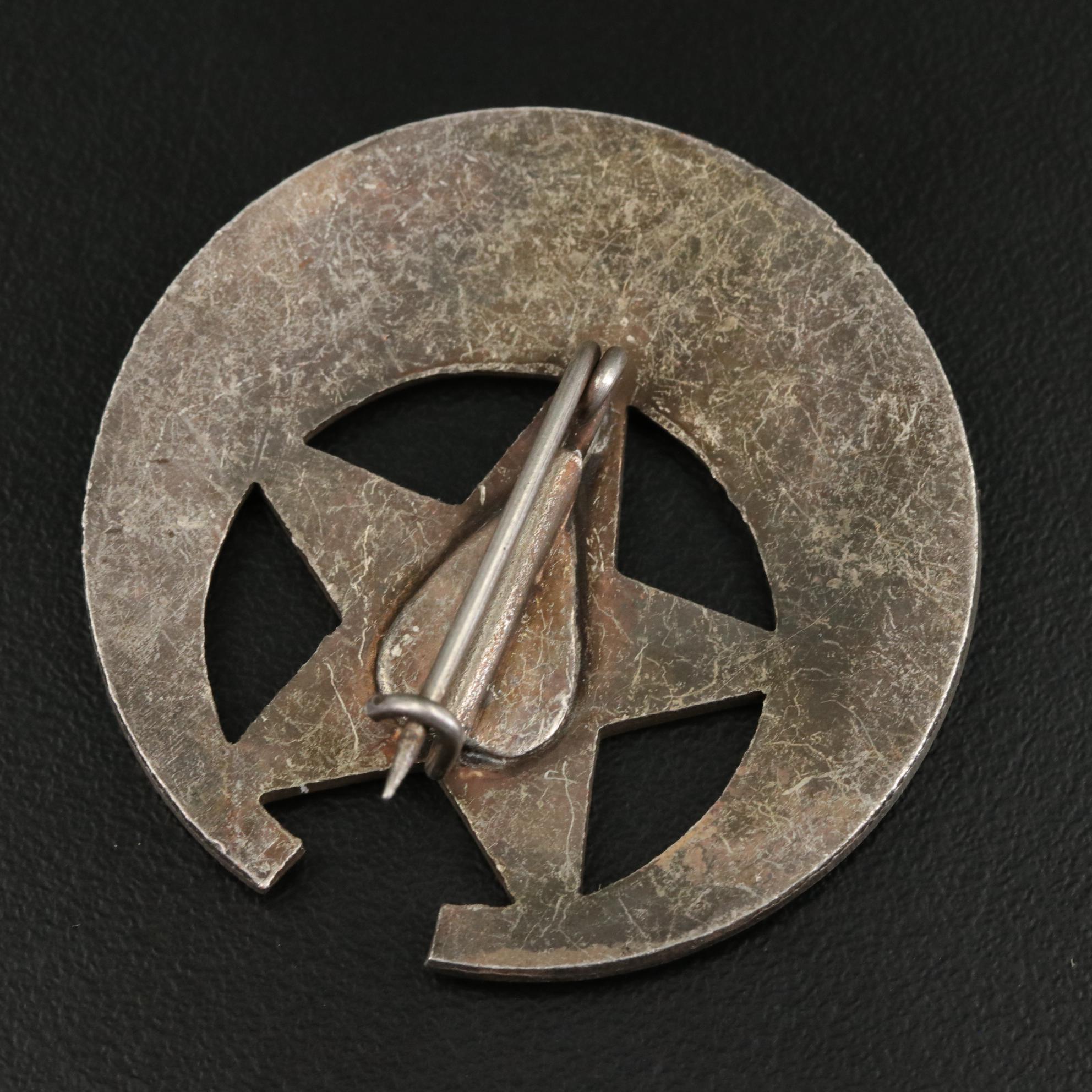 1858 Flying Eagle Cent and an Antique Police Badge