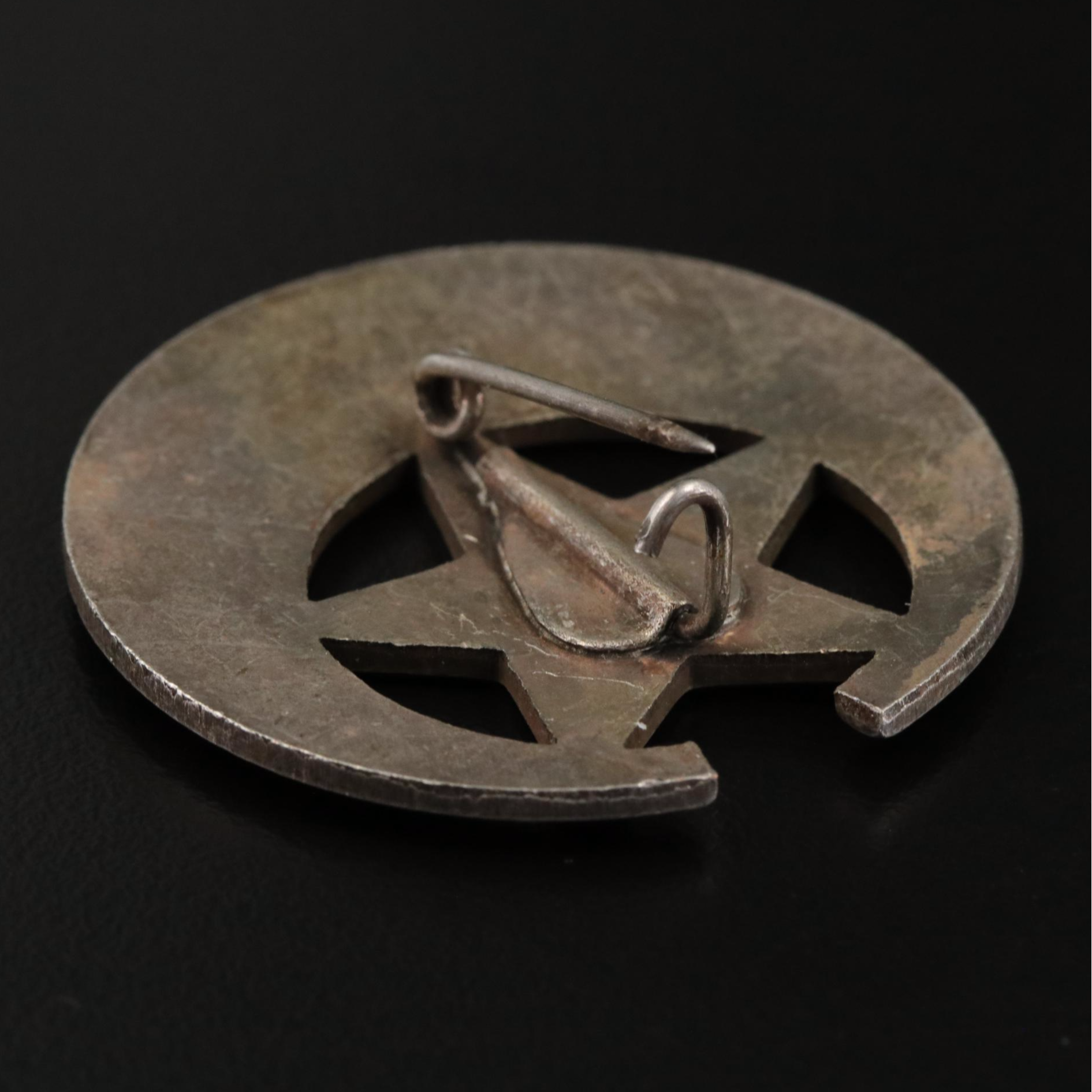 1858 Flying Eagle Cent and an Antique Police Badge