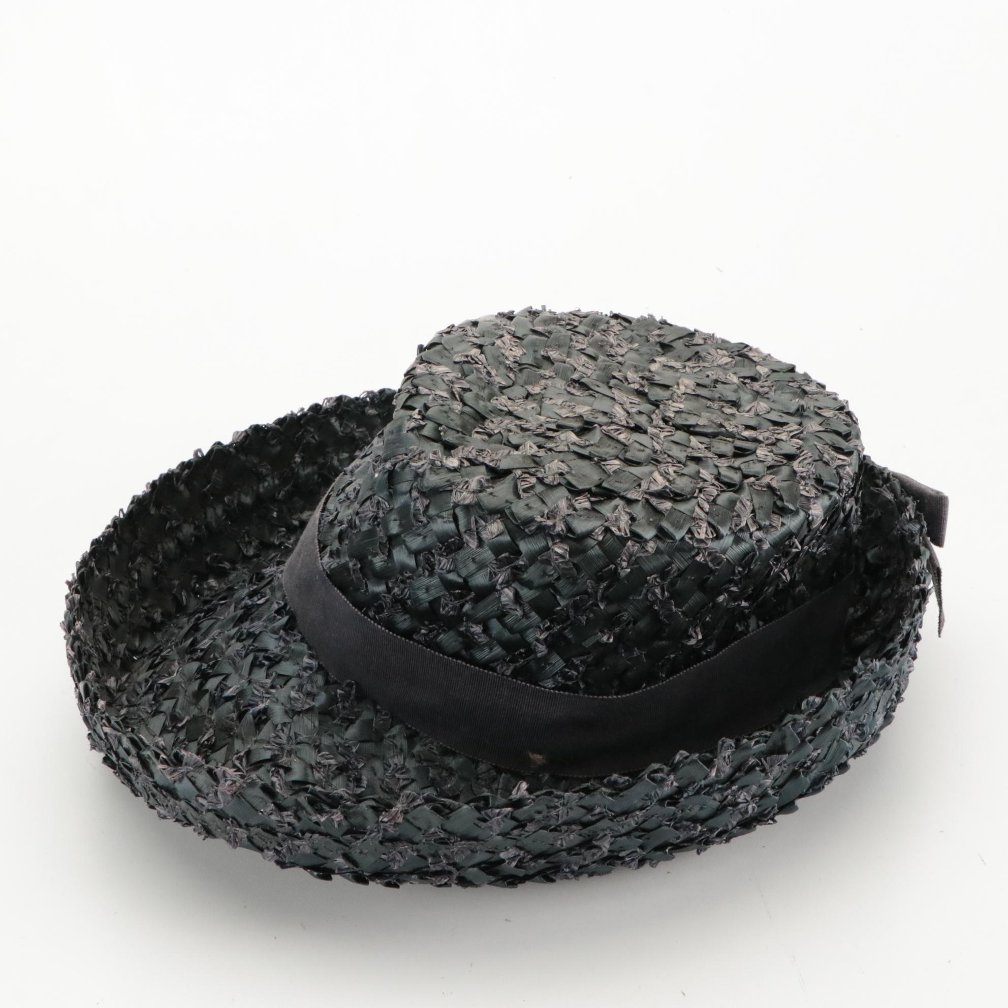 Walt Disney's Mary Poppins Hat, Walt Disney Straw Hat, and Vintage Woven Hat