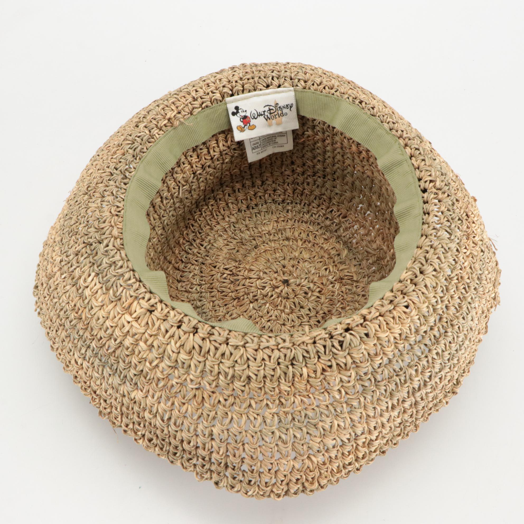 Walt Disney's Mary Poppins Hat, Walt Disney Straw Hat, and Vintage Woven Hat