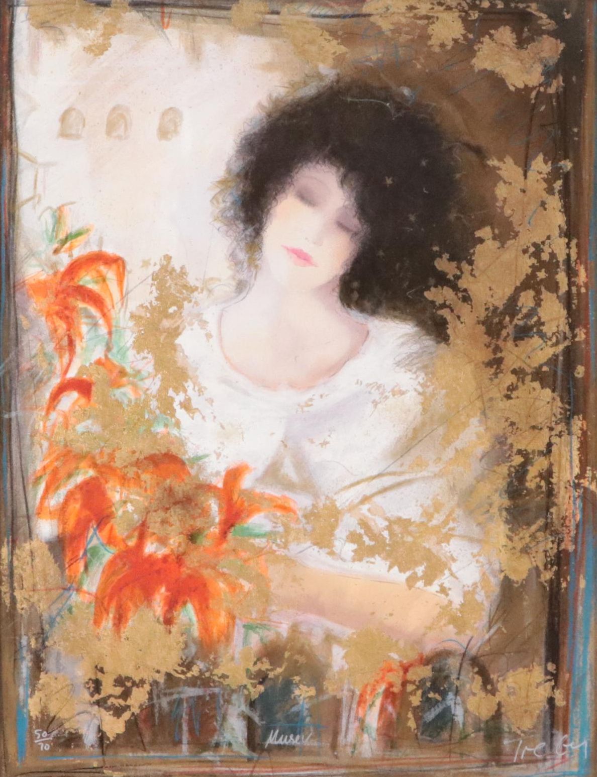 Janet Treby Serigraph "Muse V," 1997