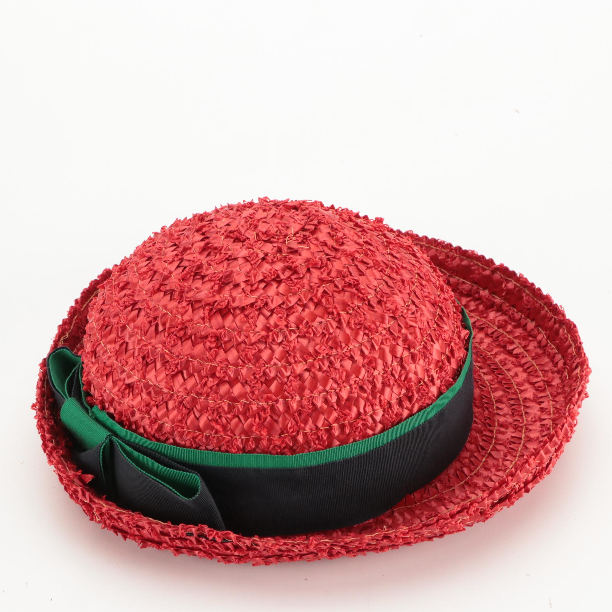 Walt Disney's Mary Poppins Hat, Walt Disney Straw Hat, and Vintage Woven Hat