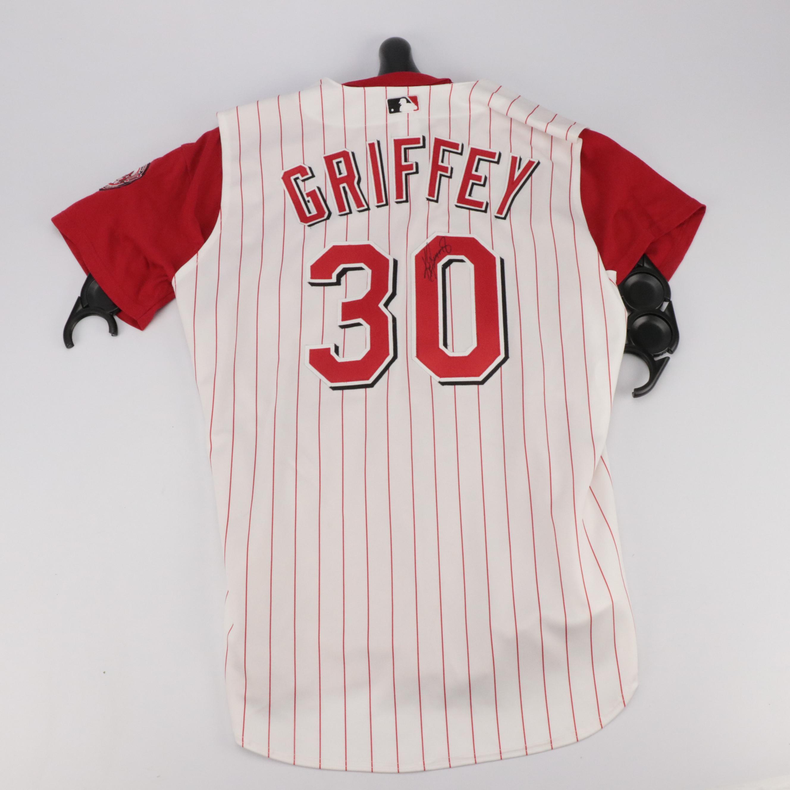 Ken Griffey Jr. Signed Cincinnati Reds Russell Authentic Baseball Jersey