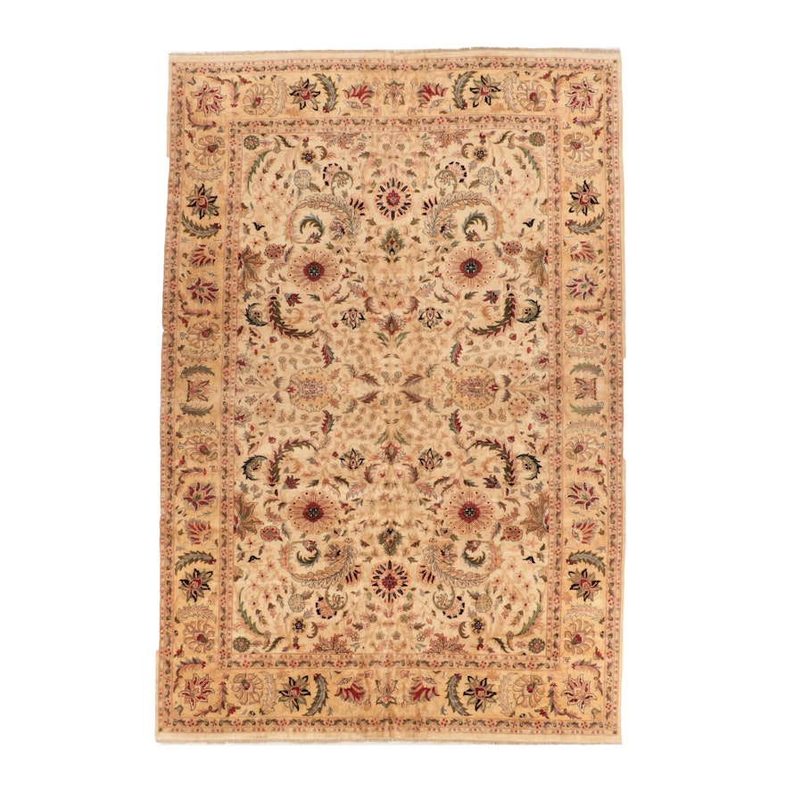 12'2 x 18'3 Hand-Knotted Turkish Oushak Room Sized Rug