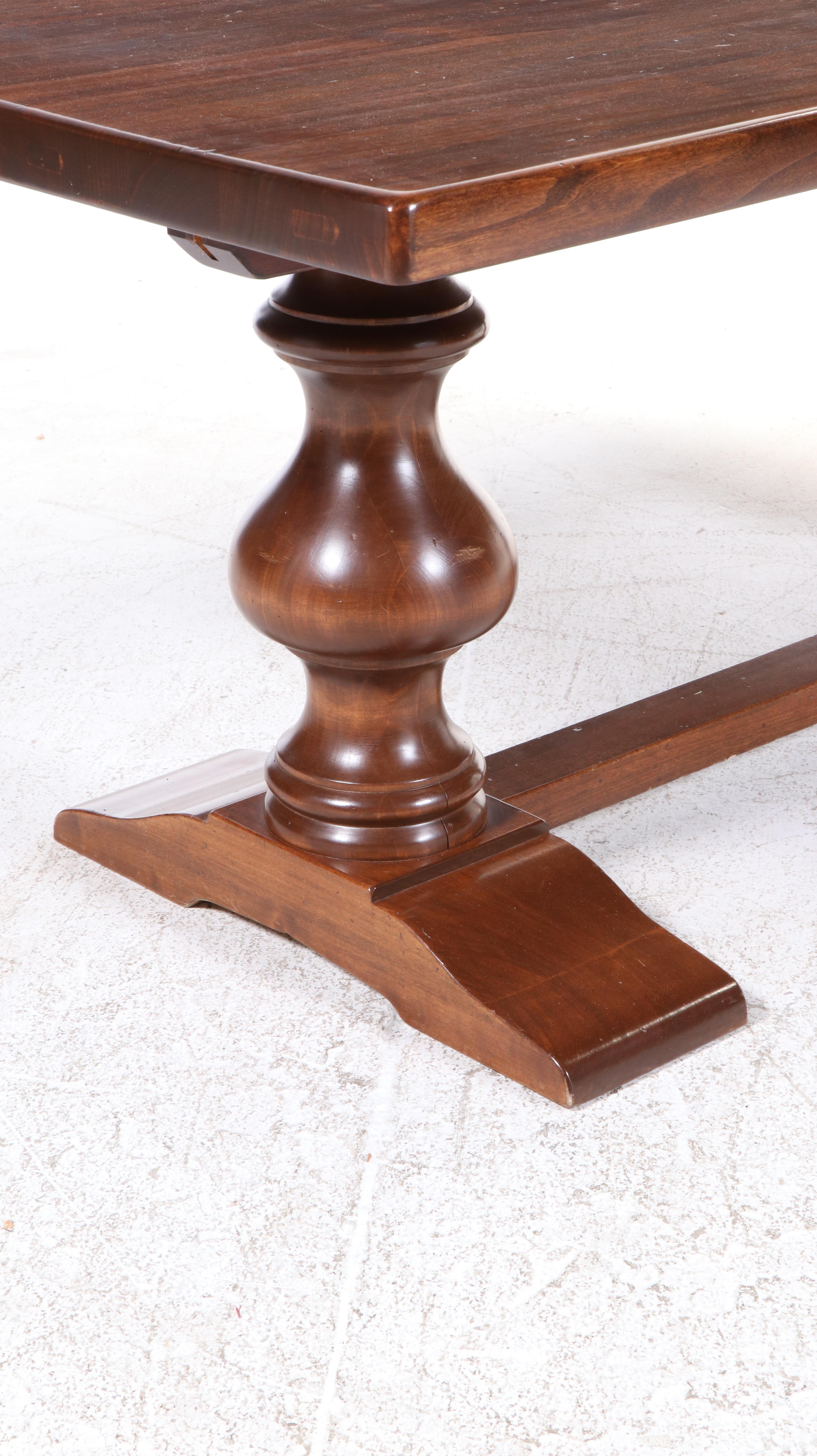 Seven-Piece Italian Provincial Style Hardwood Dining Set, Incl. Arhaus Furniture