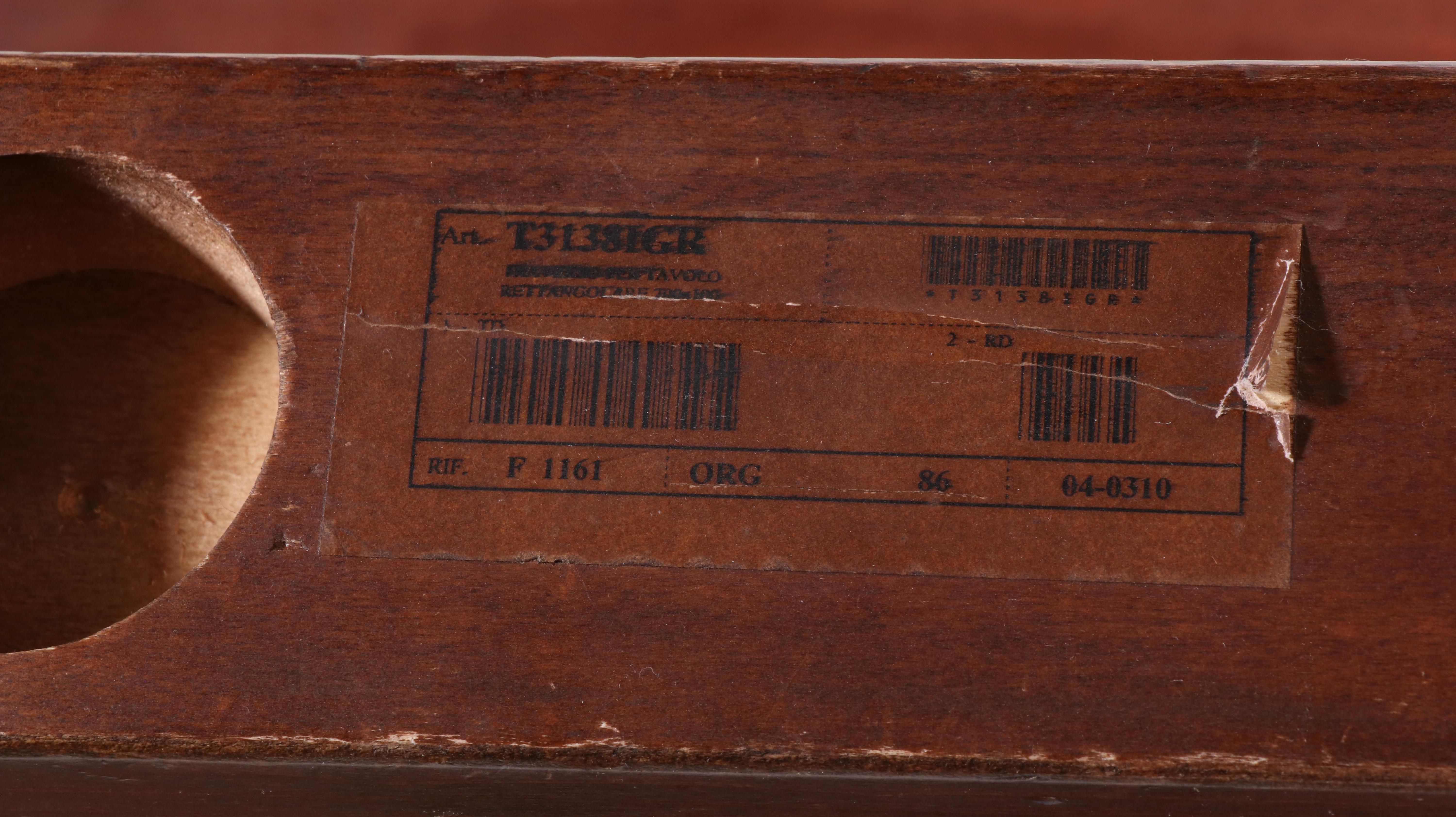 Seven-Piece Italian Provincial Style Hardwood Dining Set, Incl. Arhaus Furniture