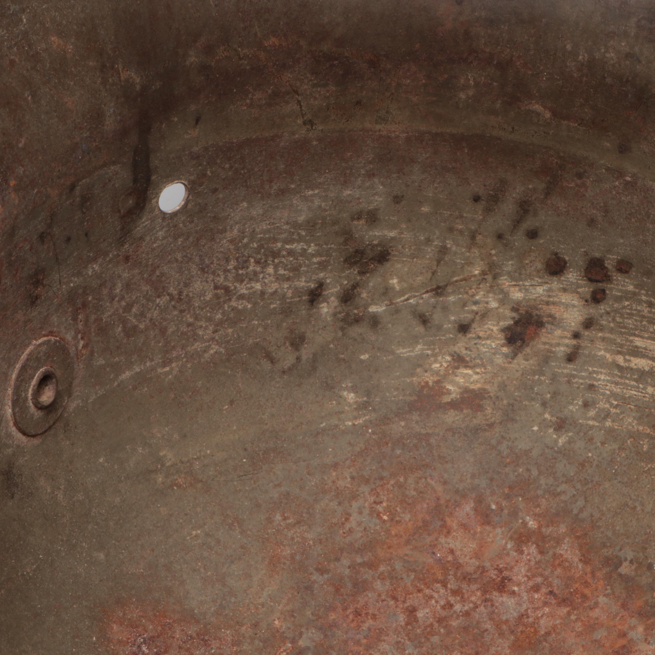 WWI German M18 Cavalry Helmet and WWI French M1915 Adrian Helmet