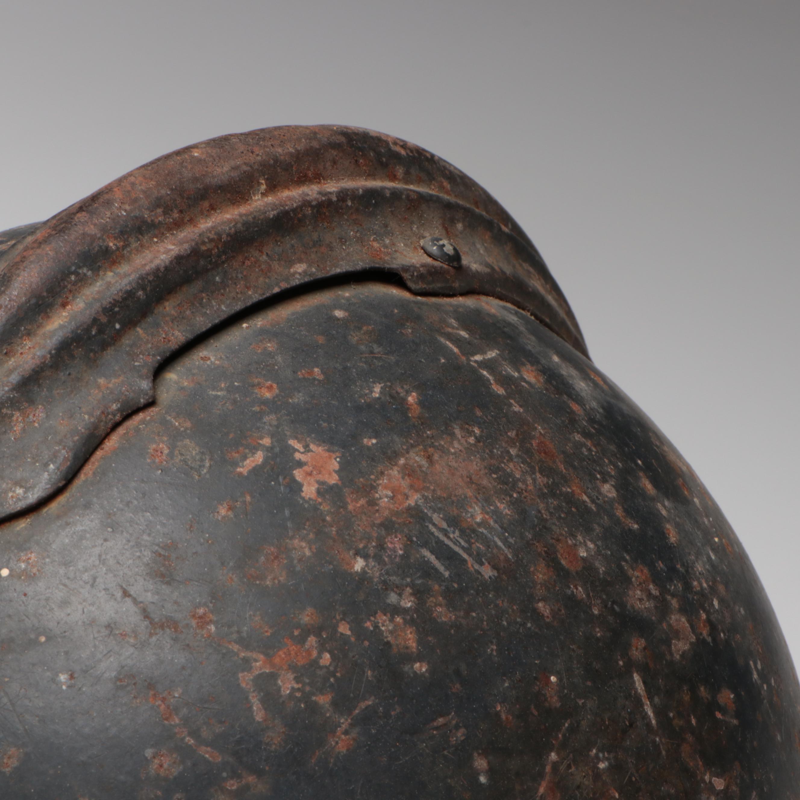 WWI German M18 Cavalry Helmet and WWI French M1915 Adrian Helmet