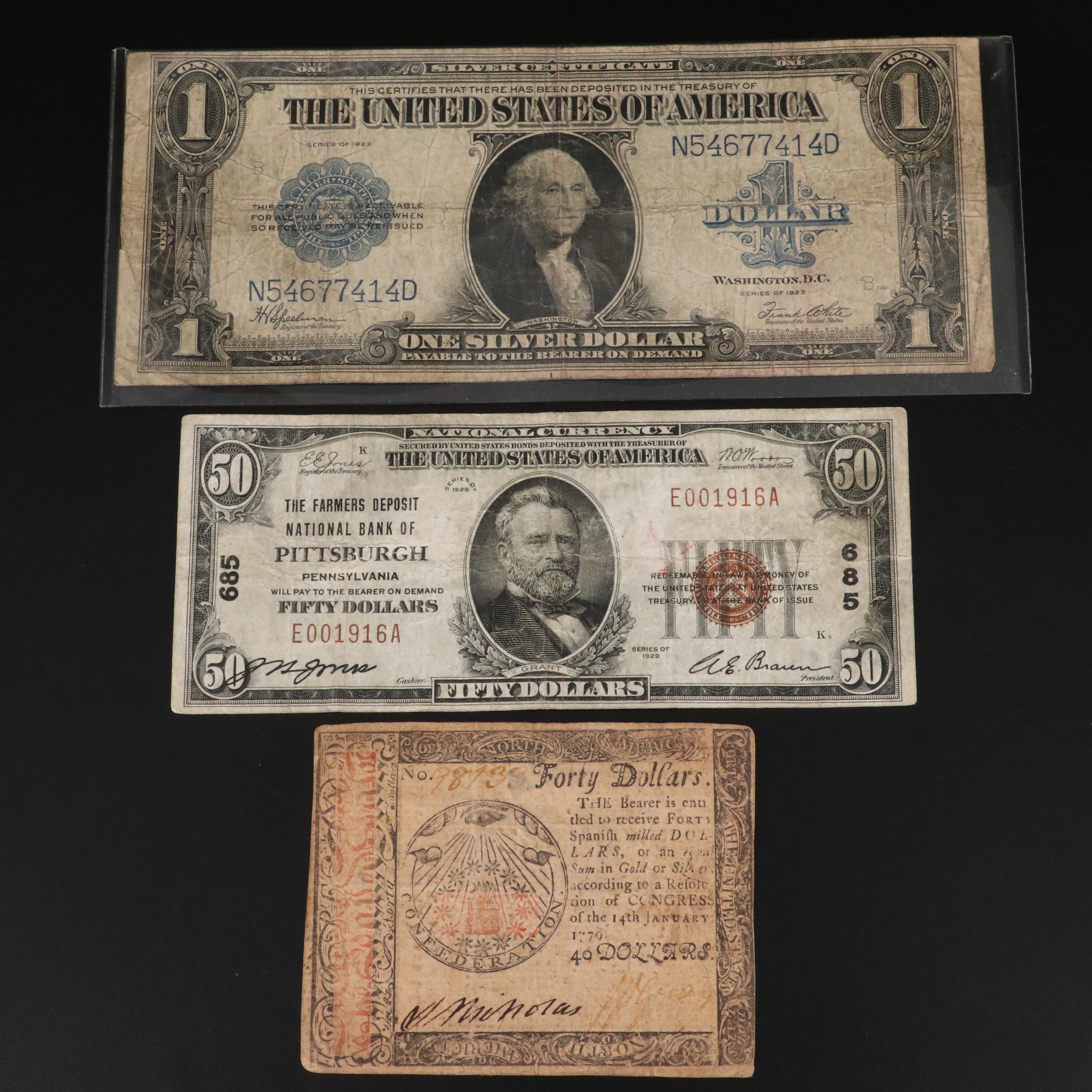 $40 Continental Currency Note from 1779 and More