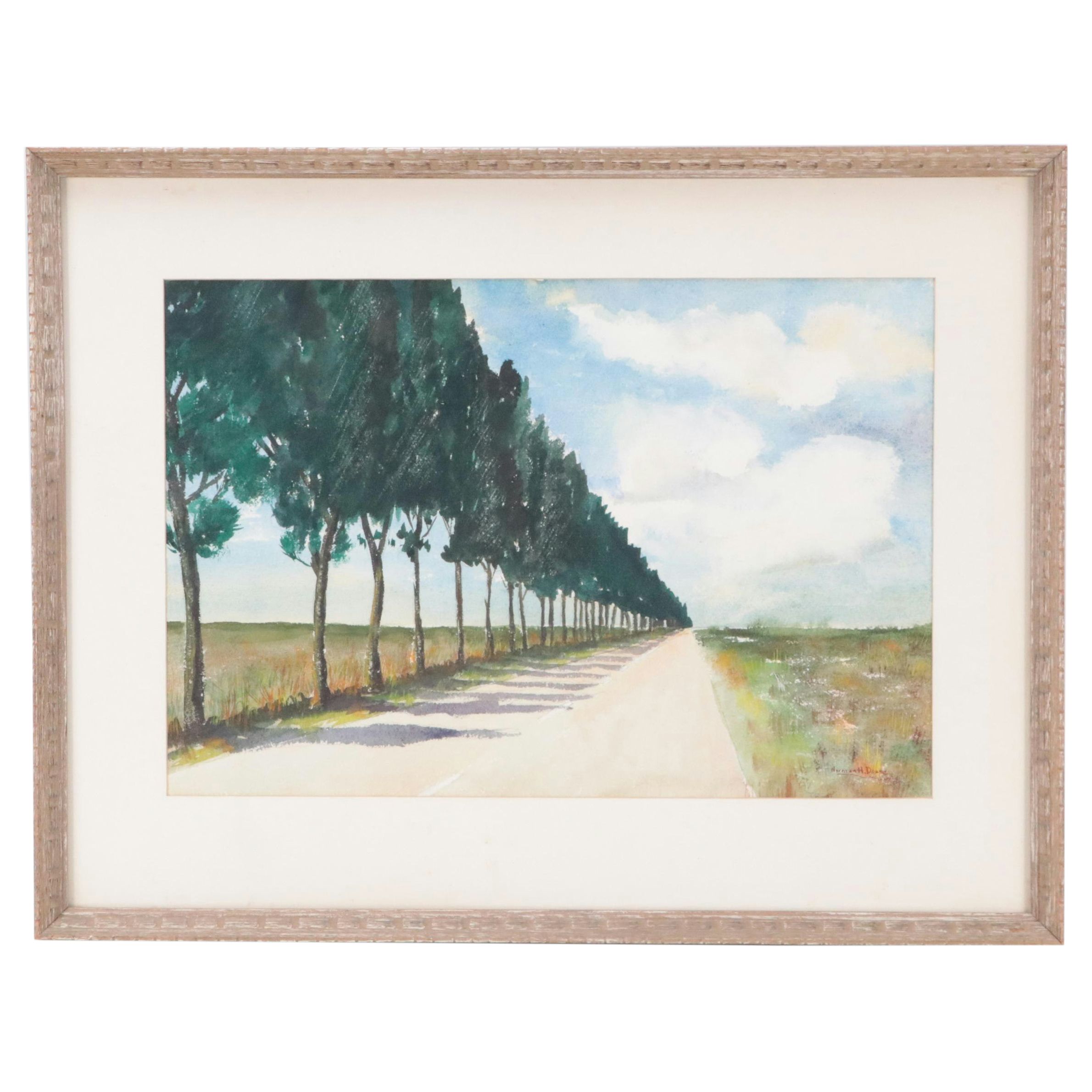 Norman H. Doane Landscape Watercolor Painting