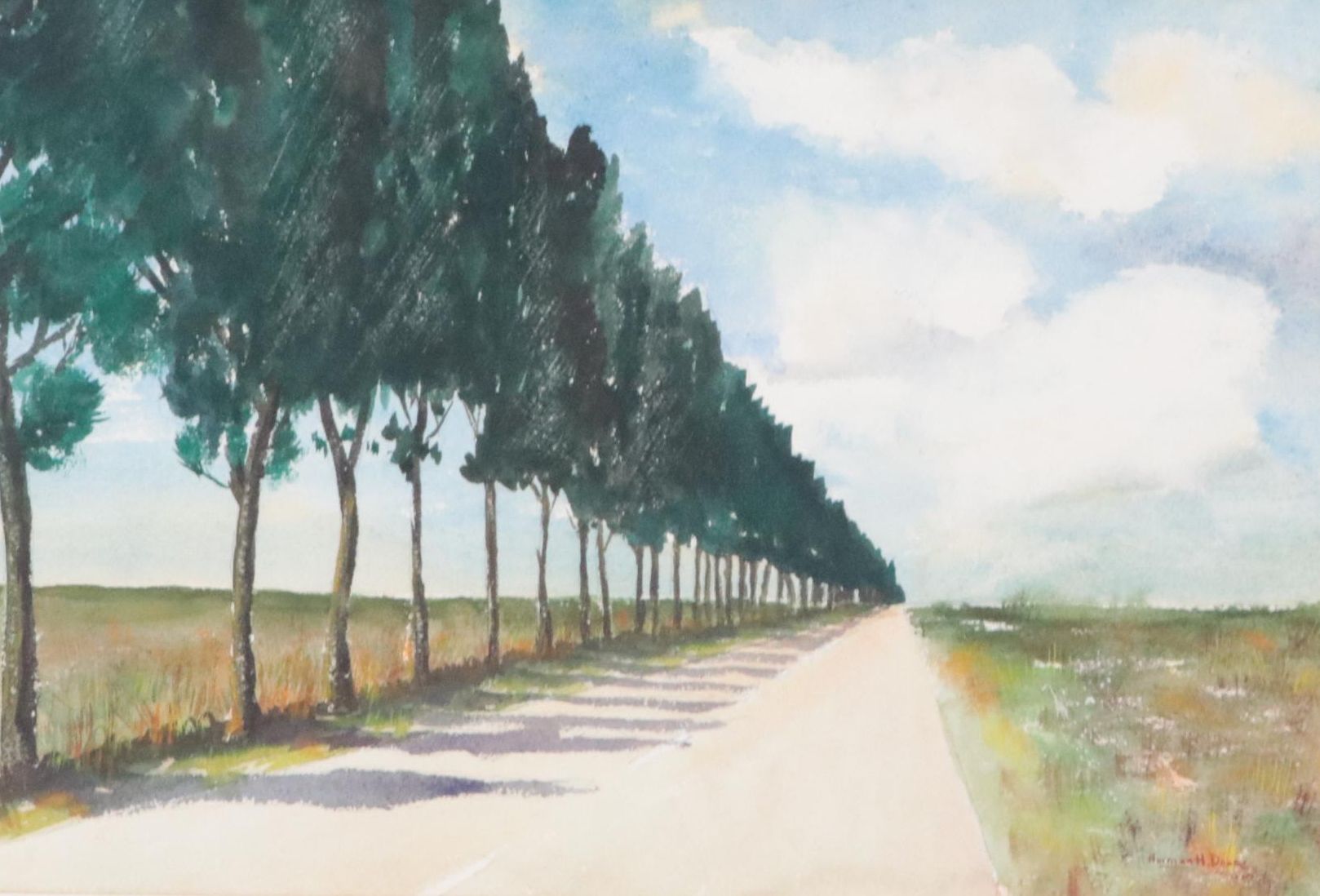 Norman H. Doane Landscape Watercolor Painting