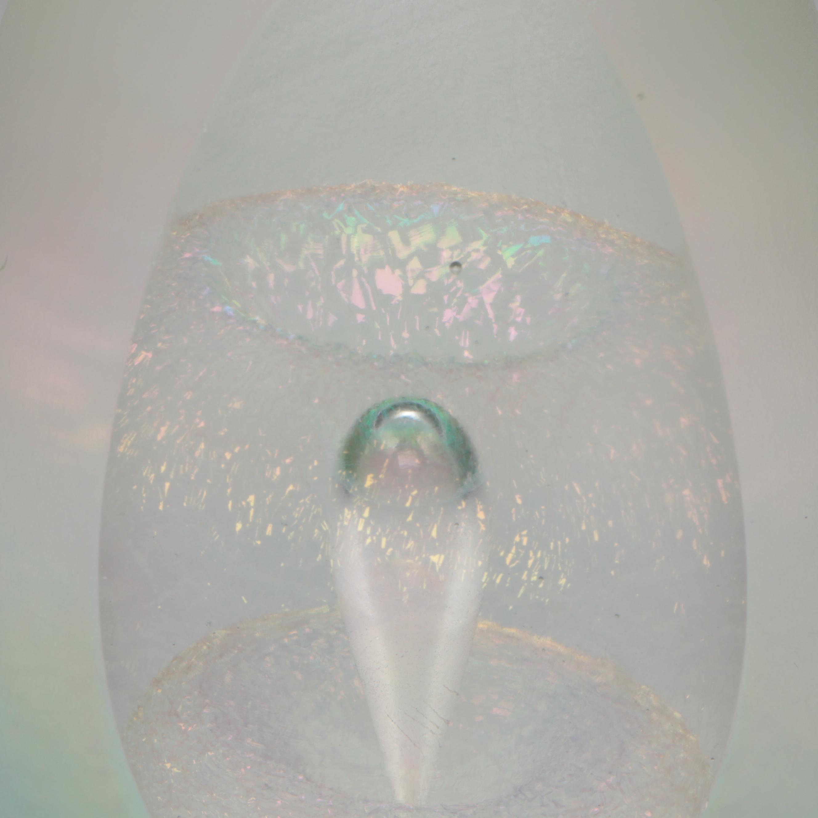 Robert Eickholt Dichroic Glass Paperweight with Murano Style Whale