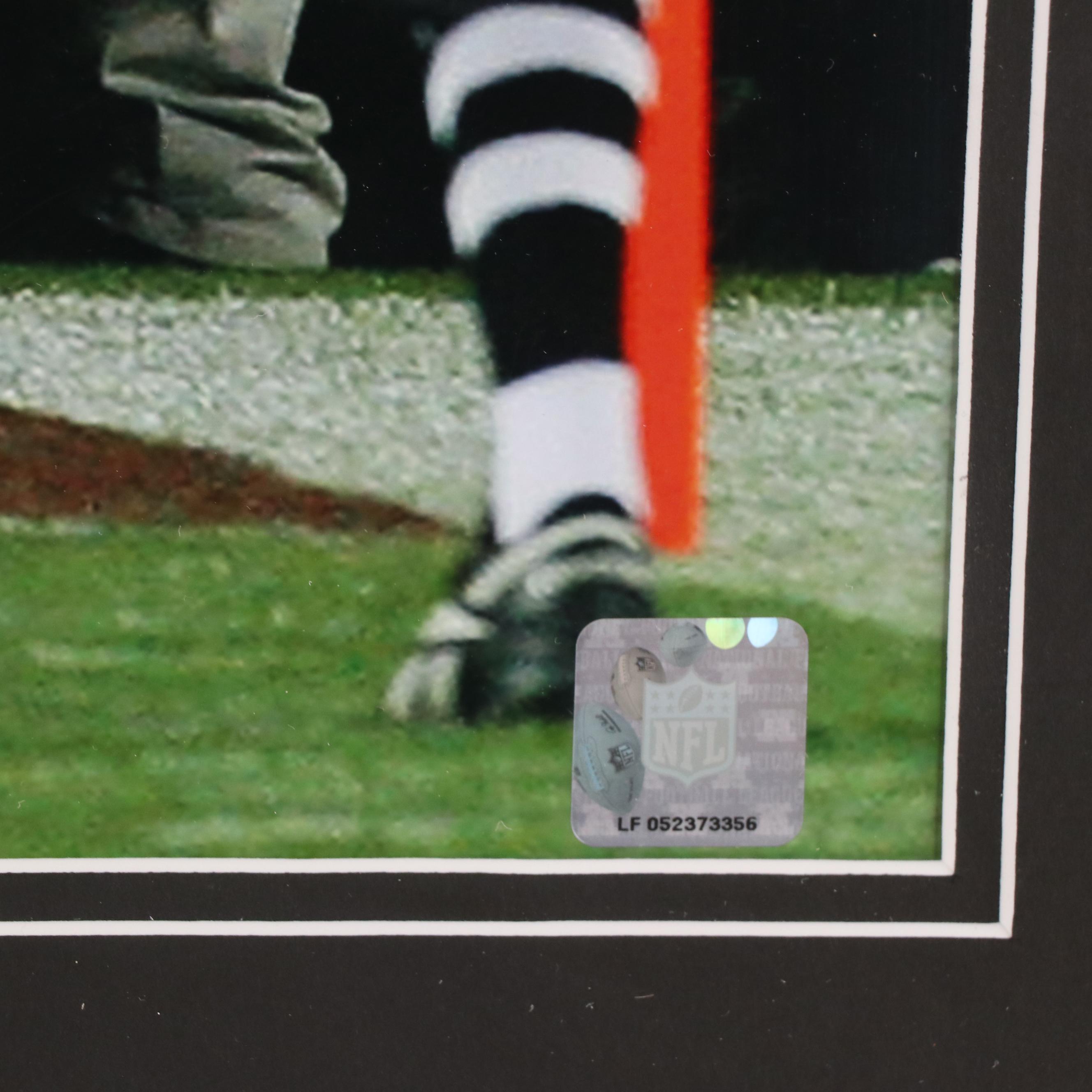 Santonio Holmes Signed Pittsburgh Steelers Super Bowl XLIII Matted Display