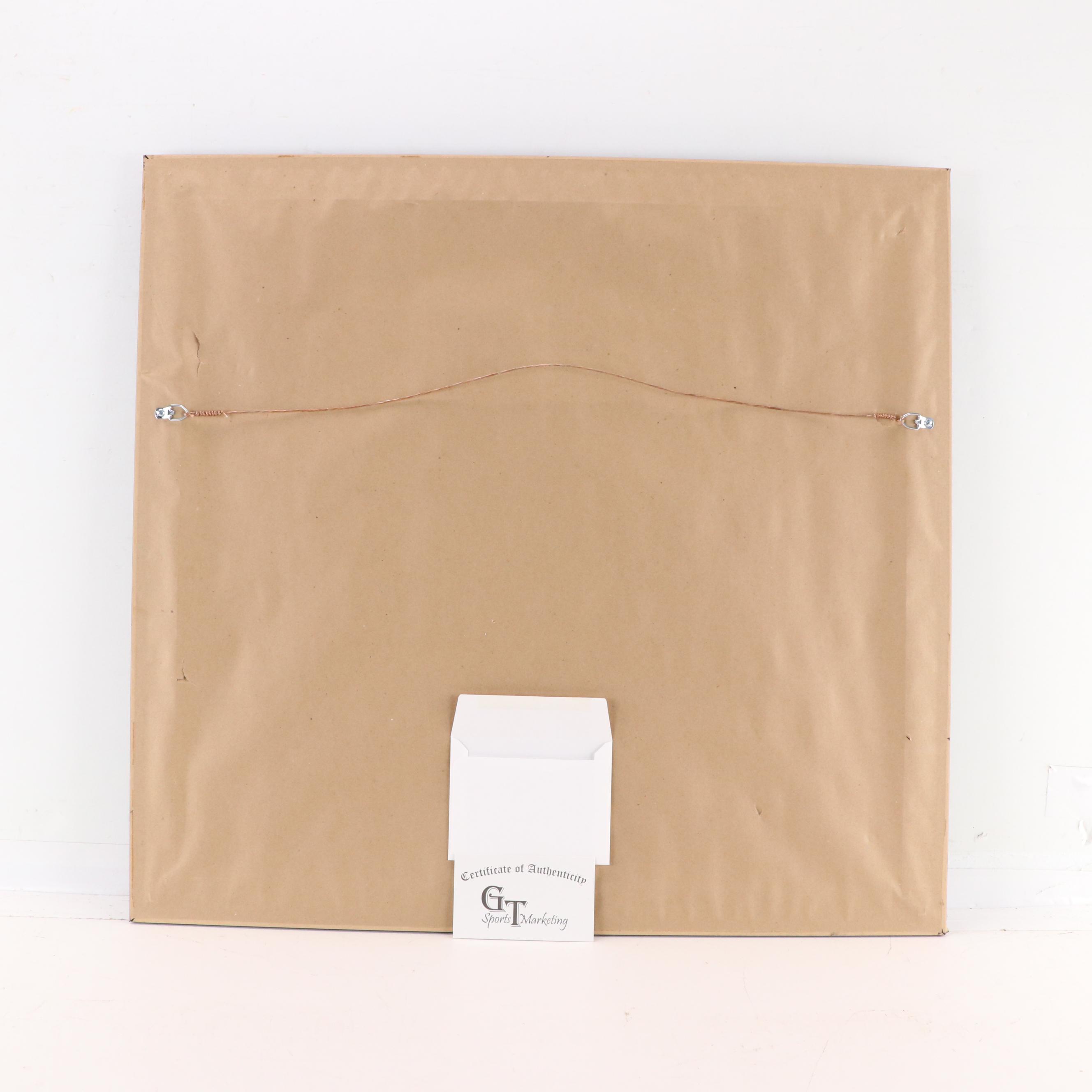 Santonio Holmes Signed Pittsburgh Steelers Super Bowl XLIII Matted Display