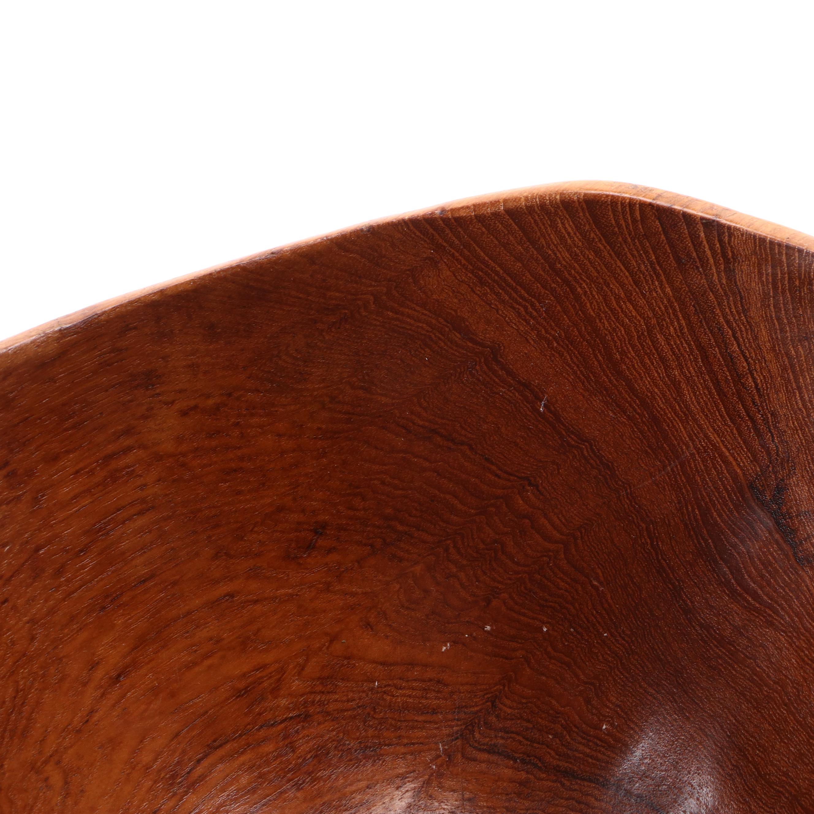 Turned Teak Wood Salad Set