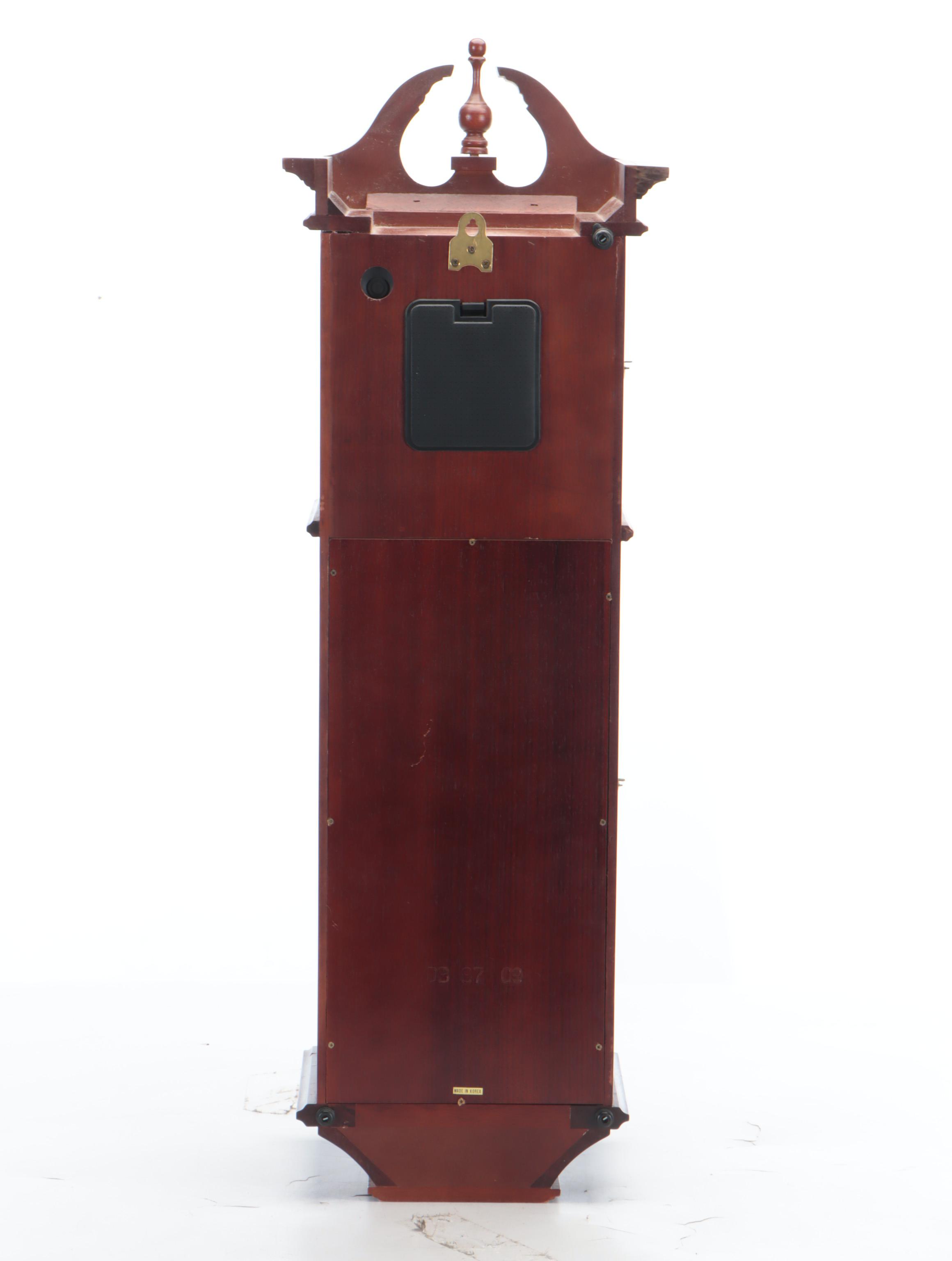 D & A Federal Style Curio Case Wall Clock