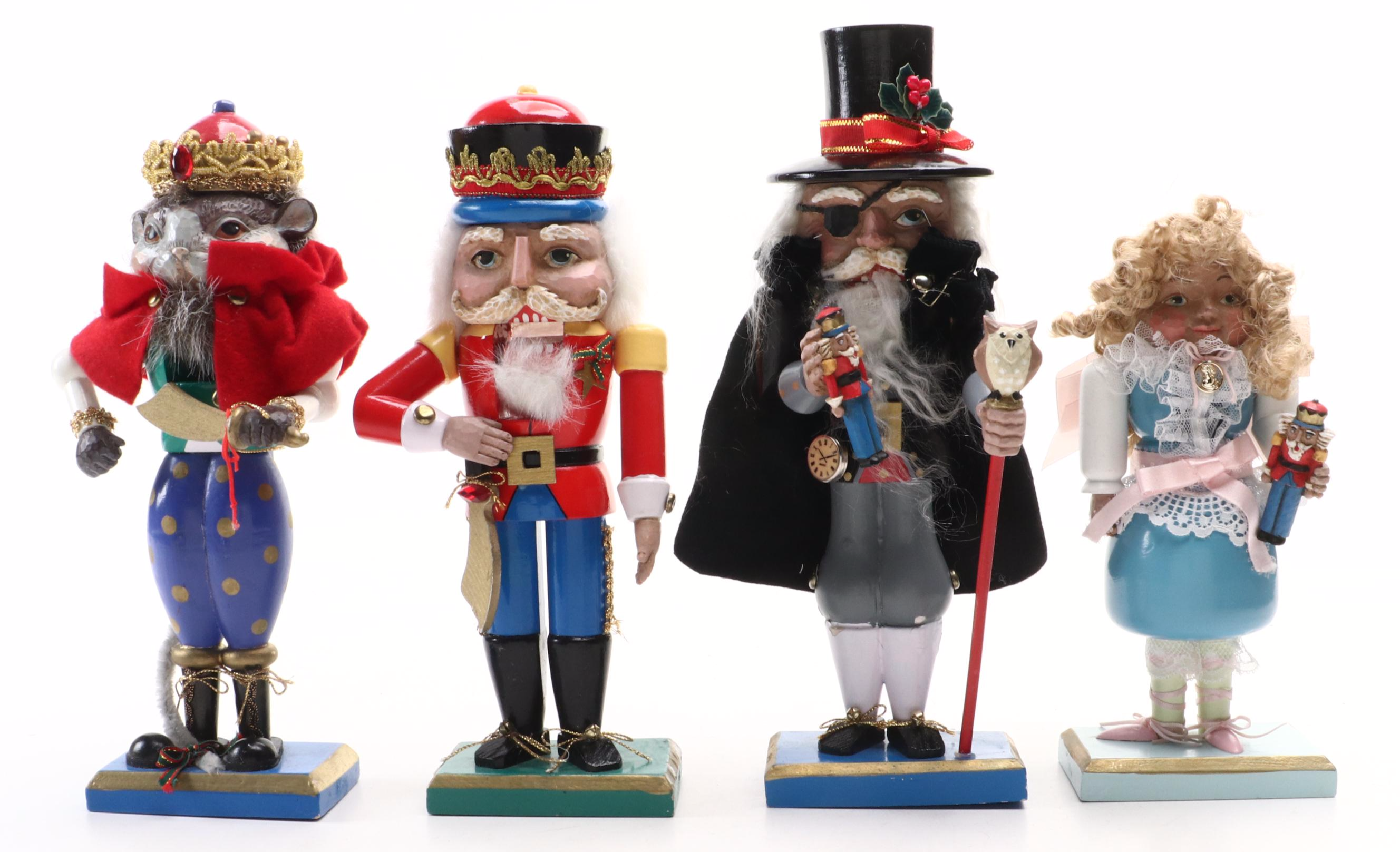"The Nutcracker" Themed Paint-Decorated Wooden Nutcrackers