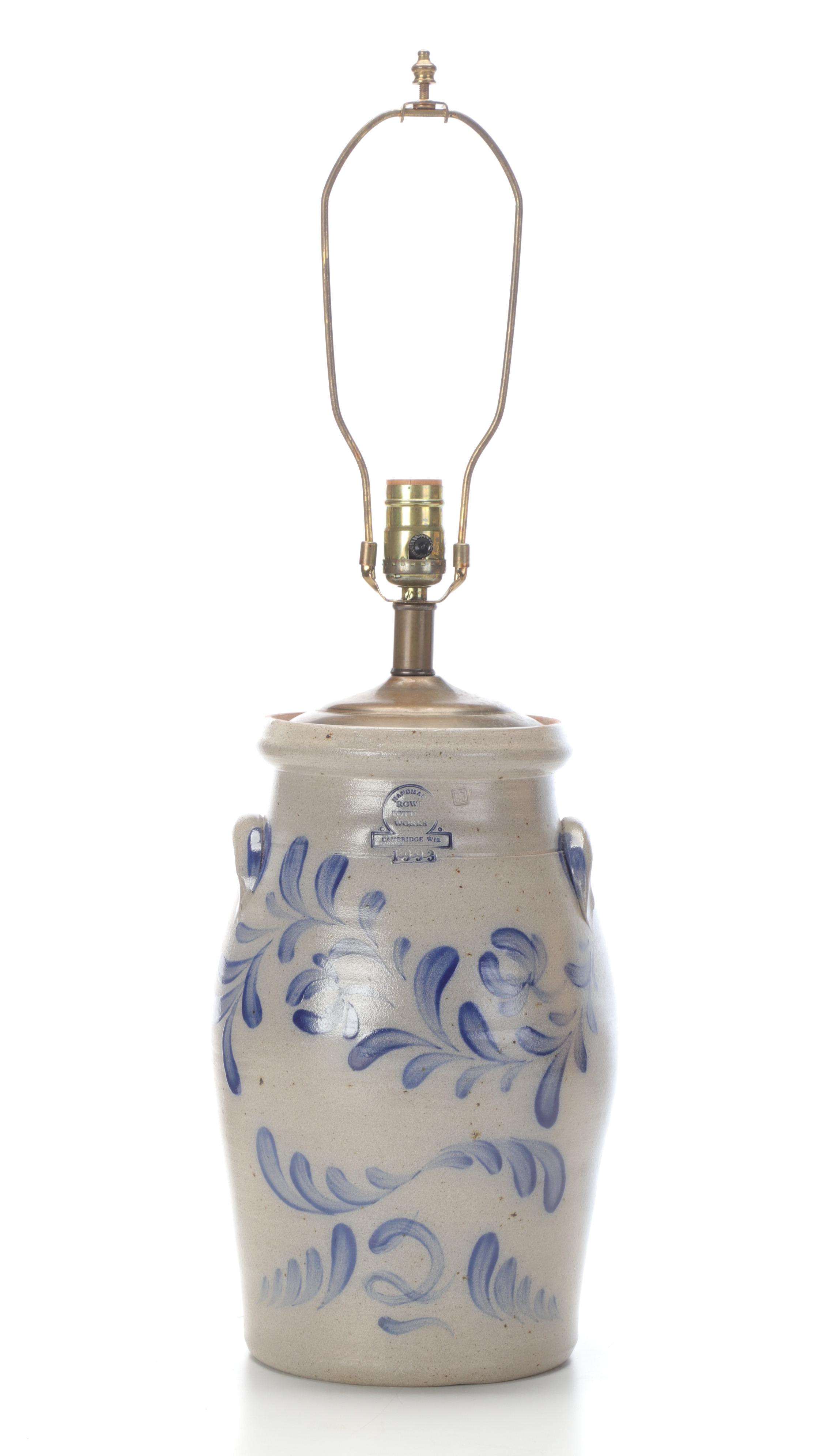 rowe-pottery-cobalt-paint-decorated-salt-glazed-stoneware-crock-table