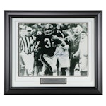 Franco Harris Signed Pittsburgh Steelers Matted and Framed Display