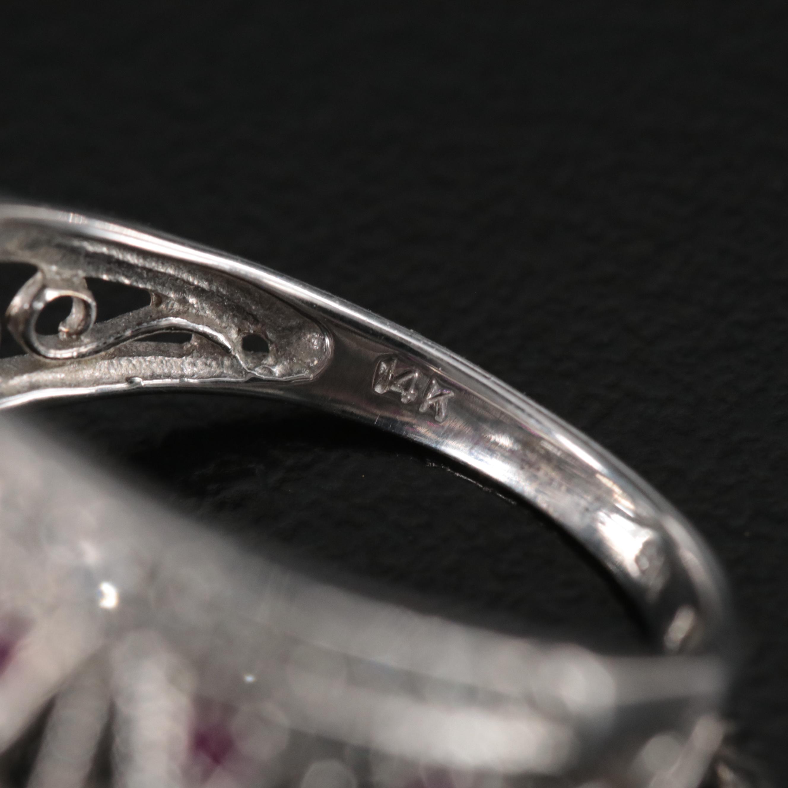 14K Ruby and Diamond Crown Ring