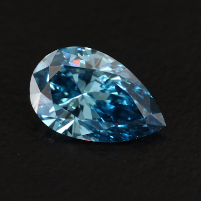 Loose 1.12 CT Lab Grown Fancy Deep Blue Diamond