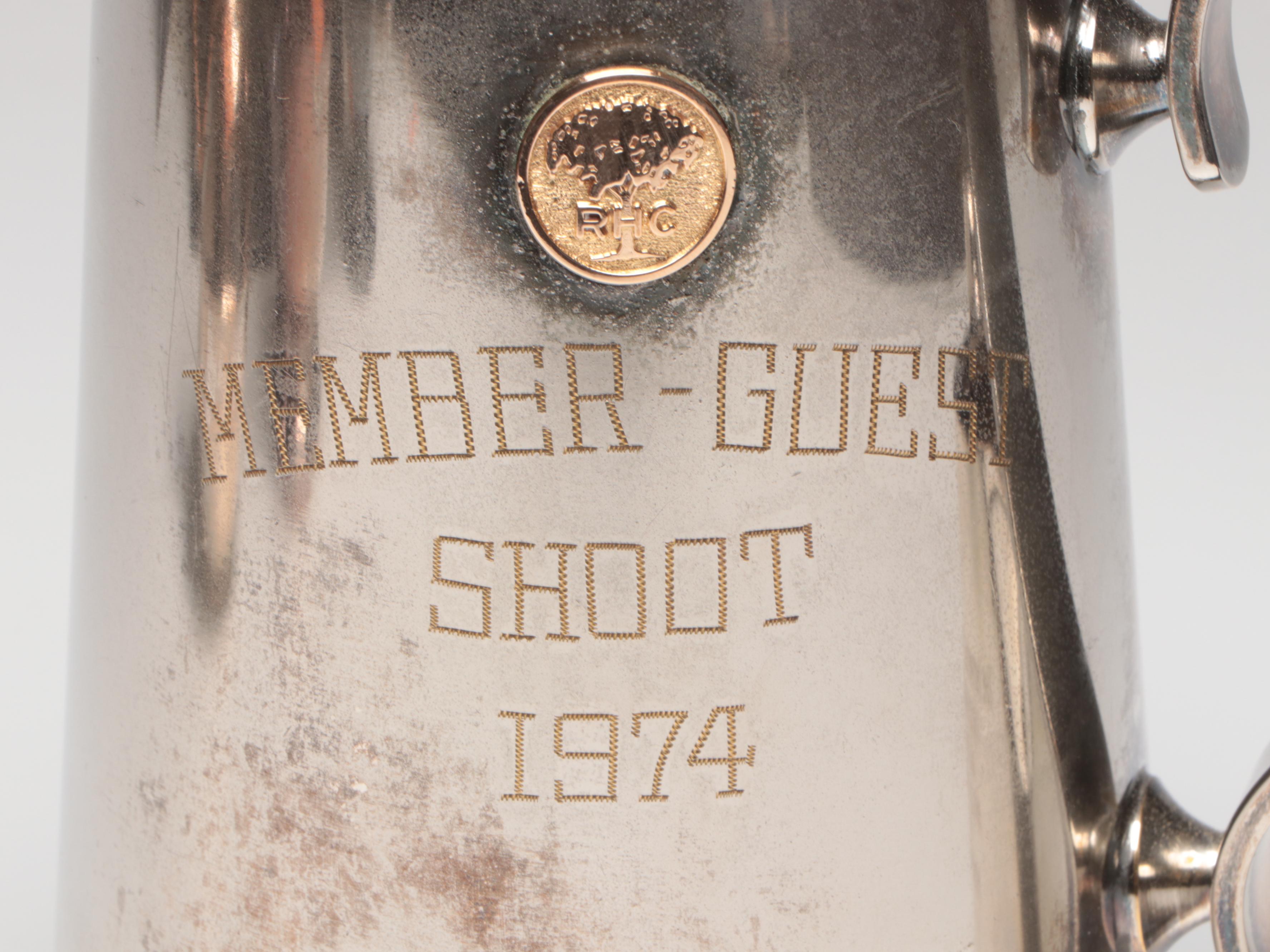 Silver Plate Marksmanship Trophy Pitchers, 20th Century
