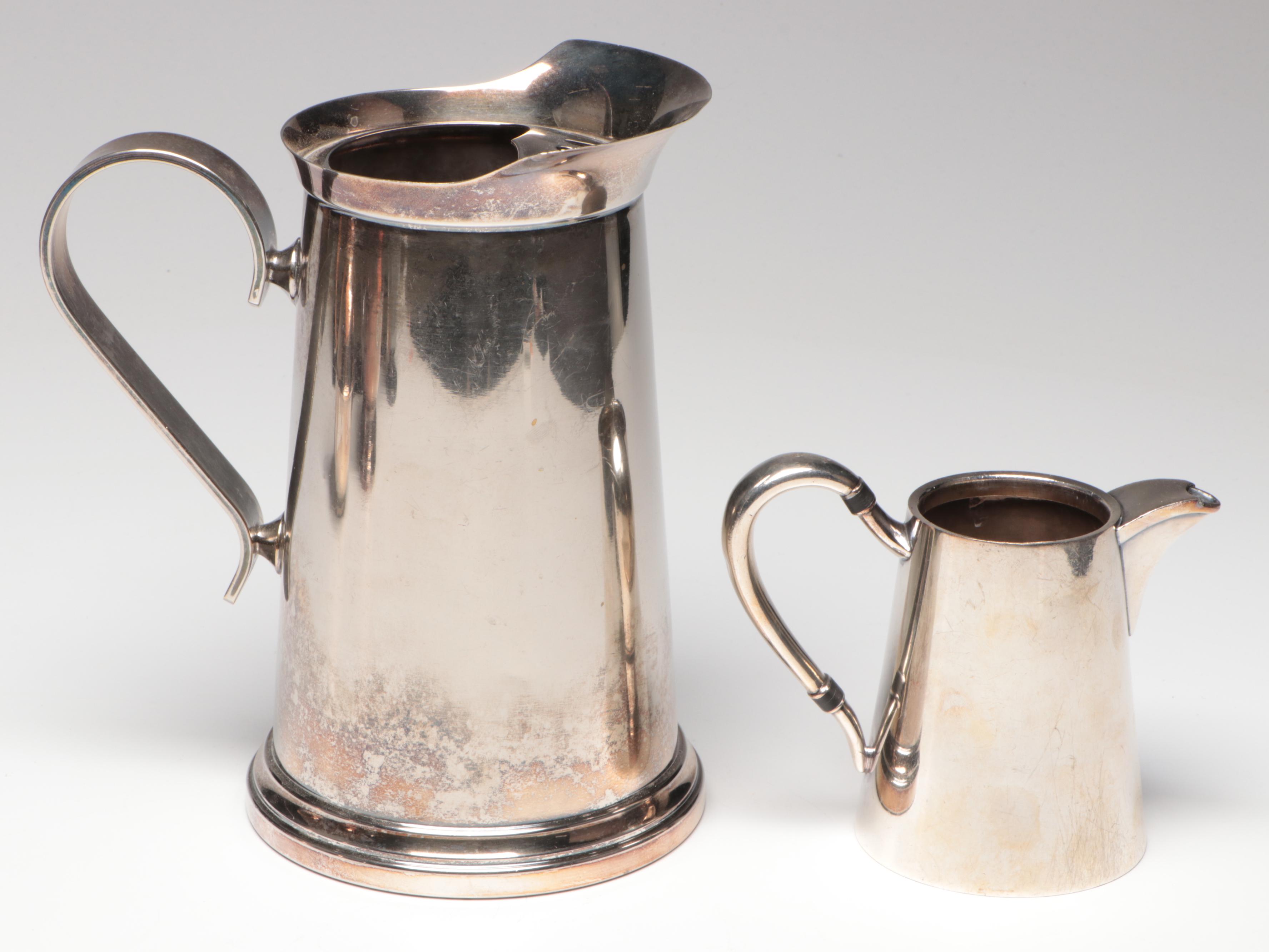 Silver Plate Marksmanship Trophy Pitchers, 20th Century