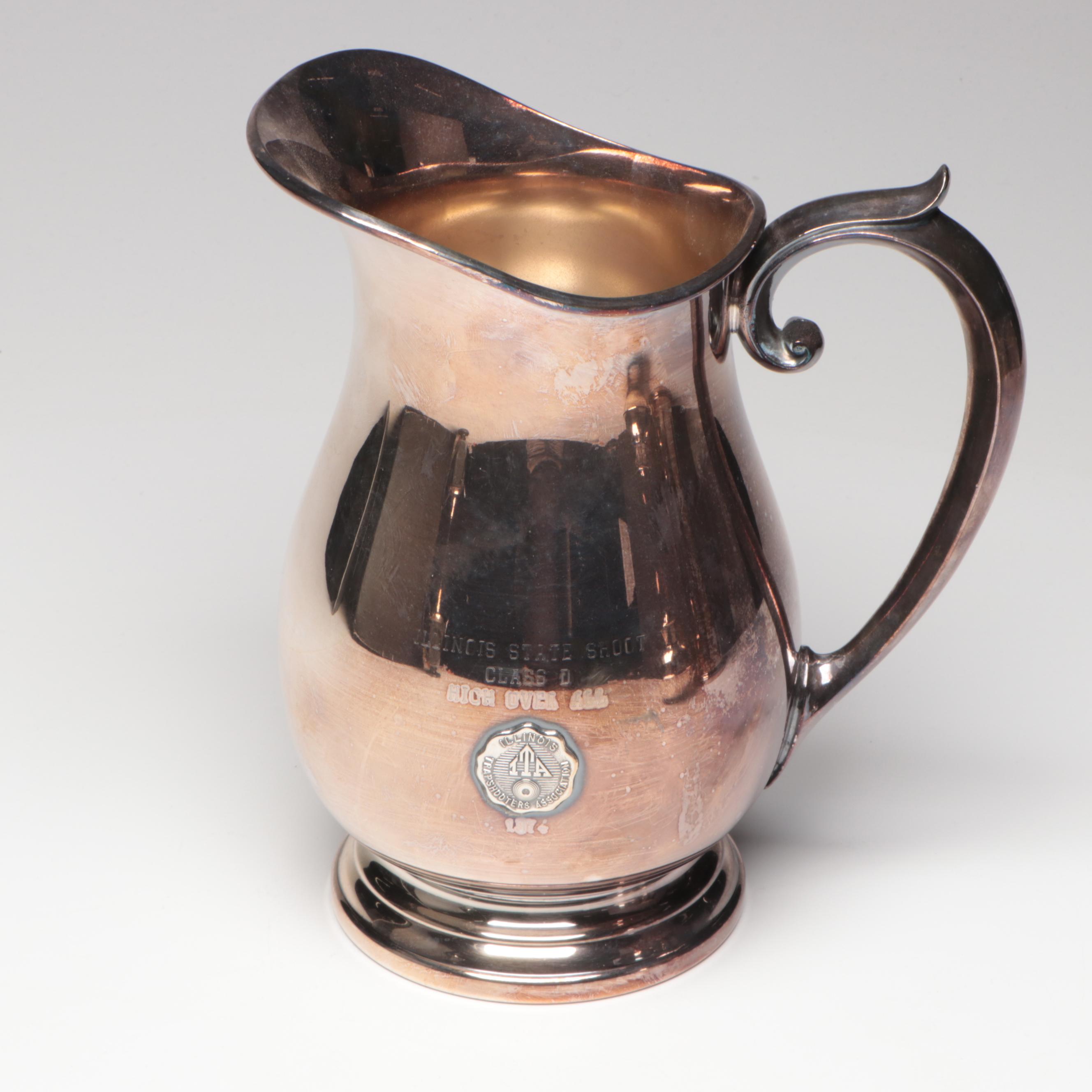 Silver Plate Marksmanship Trophy Pitchers, 20th Century