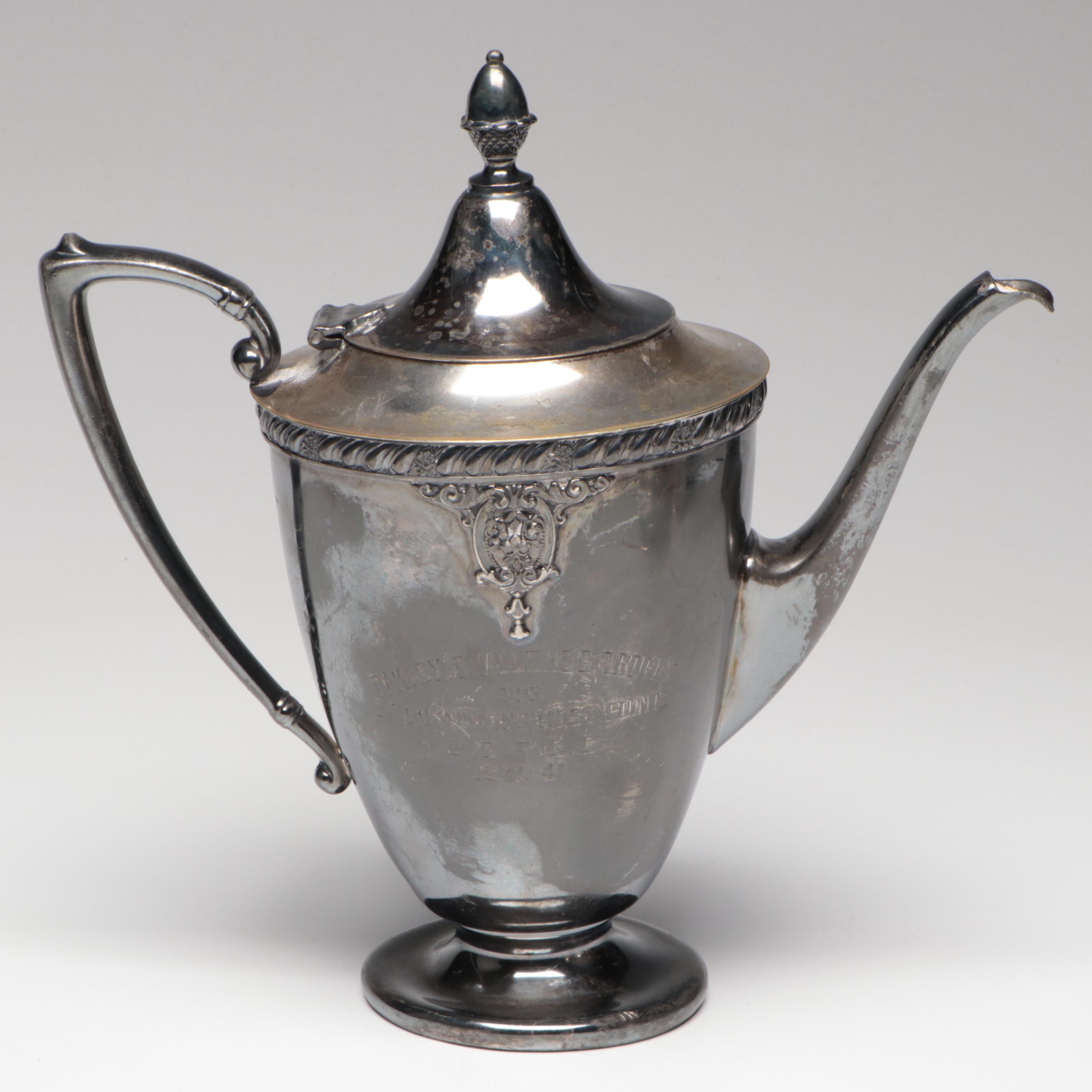 Silver Plate Marksmanship Trophy Pitchers, 20th Century