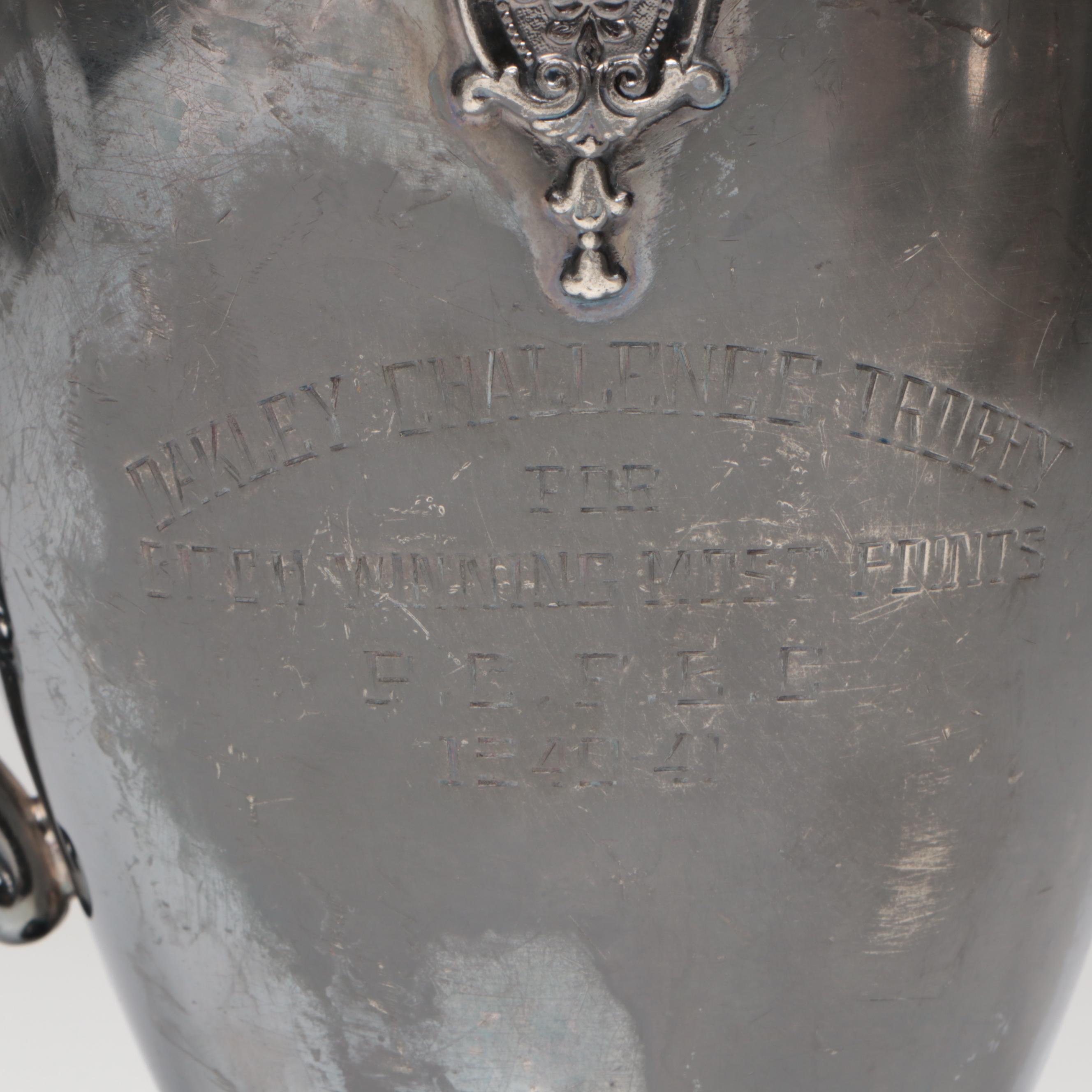 Silver Plate Marksmanship Trophy Pitchers, 20th Century