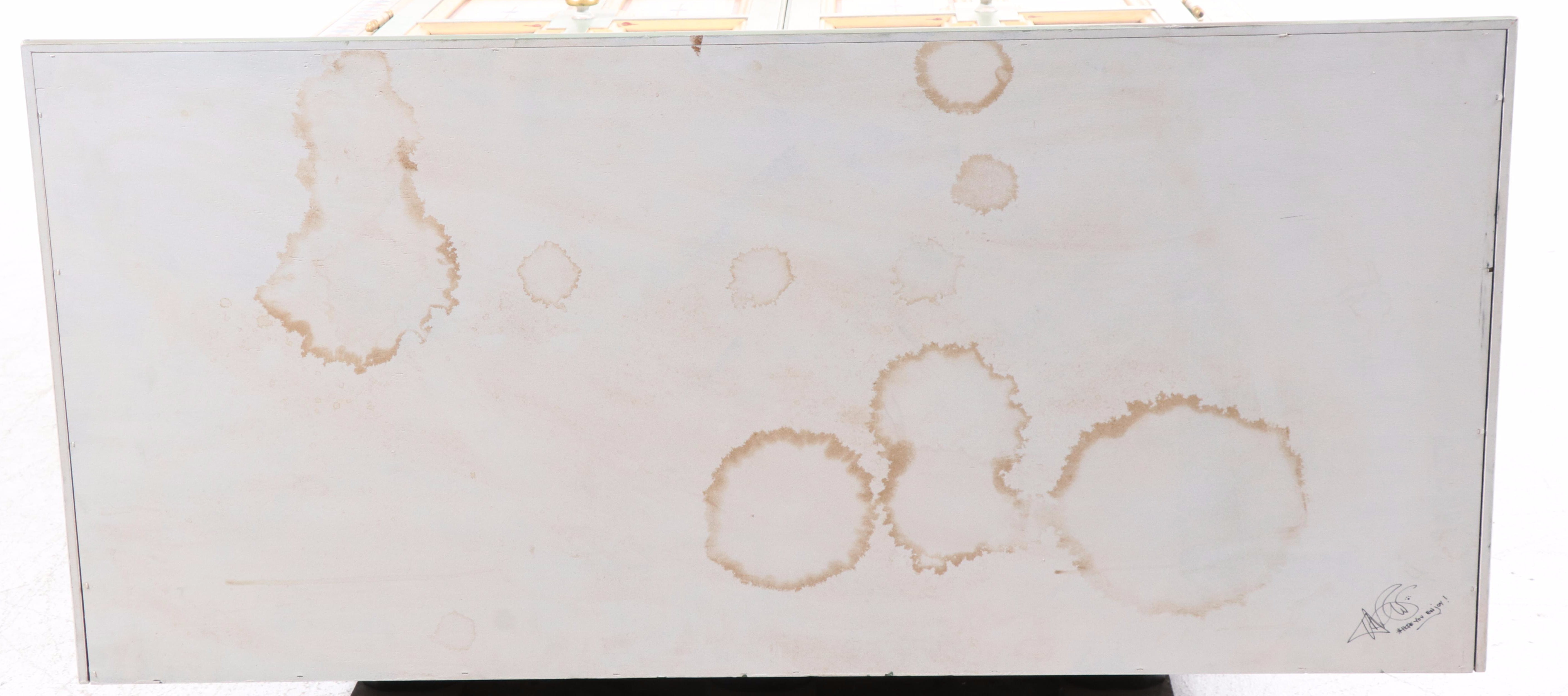 Drexel Custom-Painted and Parcel-Gilt Media Armoire, Late 20th Century