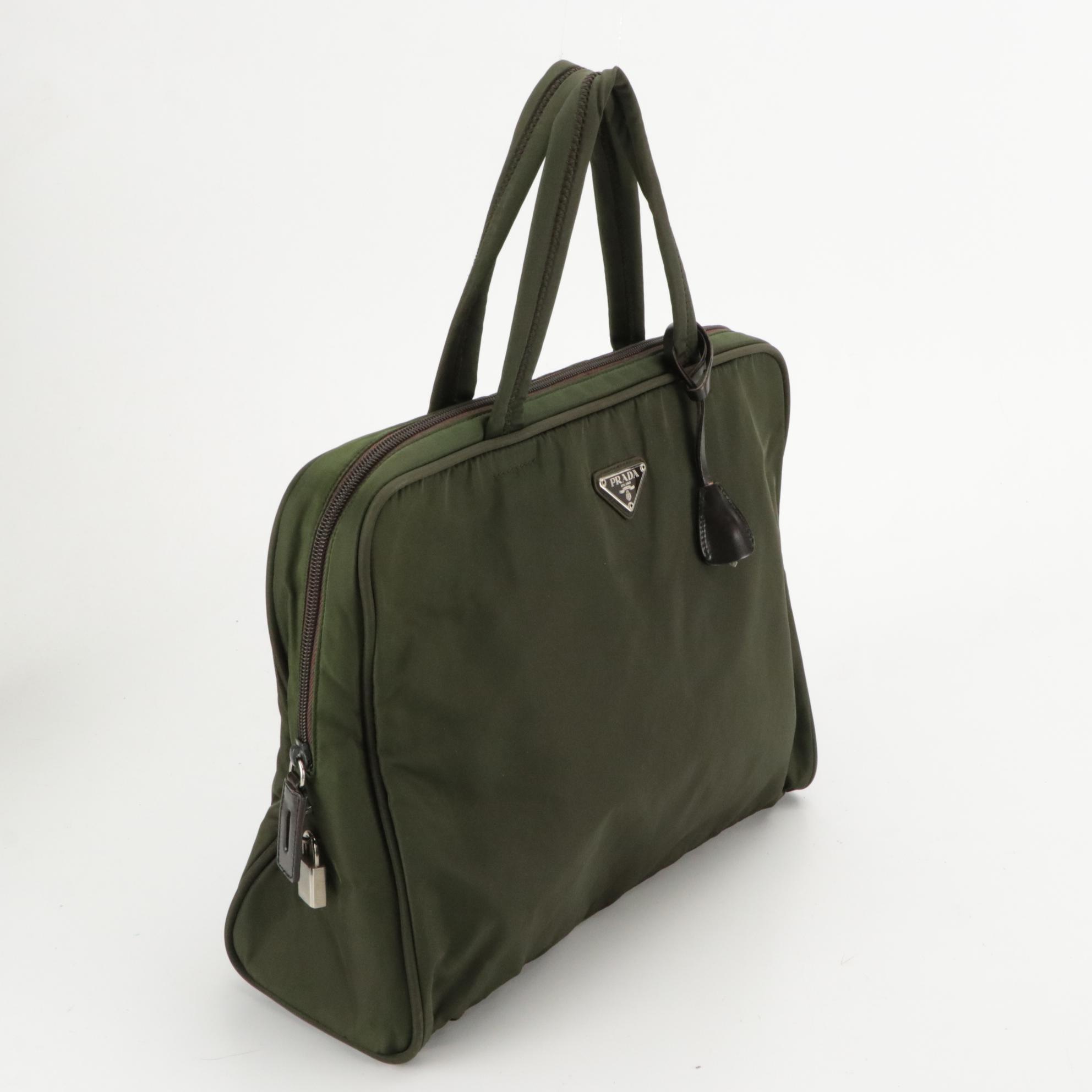 Prada Handbag in Green Tessuto Nylon