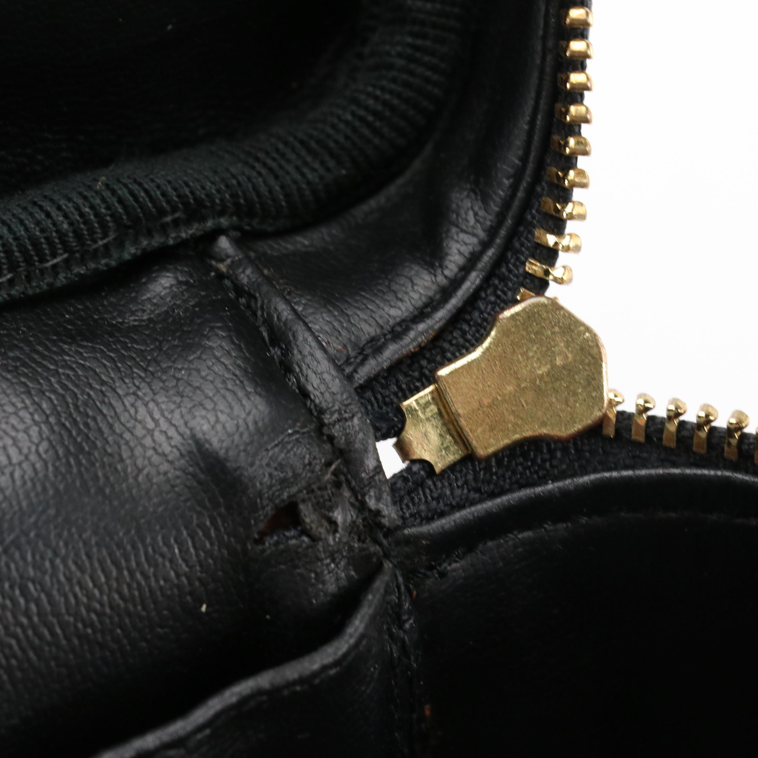 Chanel CC Zip-Around Vanity Case in Black Caviar Leather