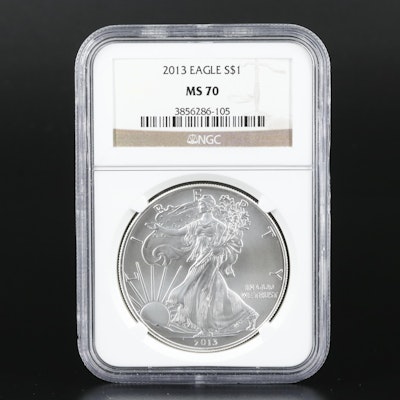 NGC Graded MS70 2013 $1 American Silver Eagle