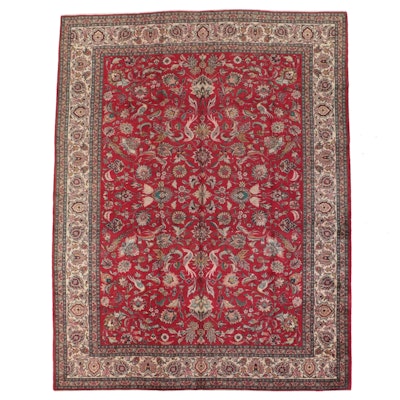 11'2 x 14'6 Hand-Knotted Persian Tabriz Area Rug