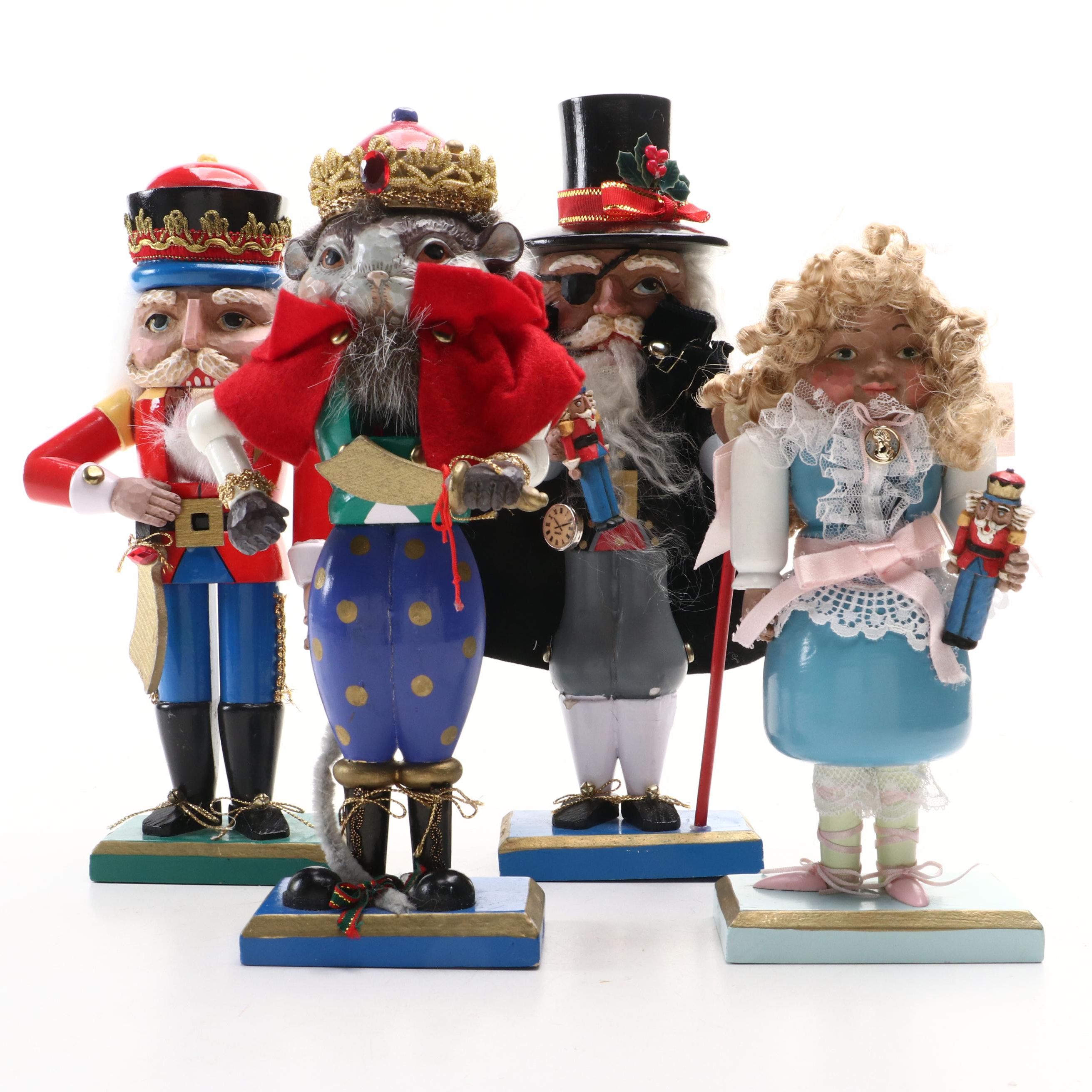 "The Nutcracker" Themed Paint-Decorated Wooden Nutcrackers