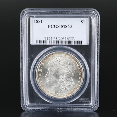 PCGS Graded MS63 1881 Morgan Silver Dollar