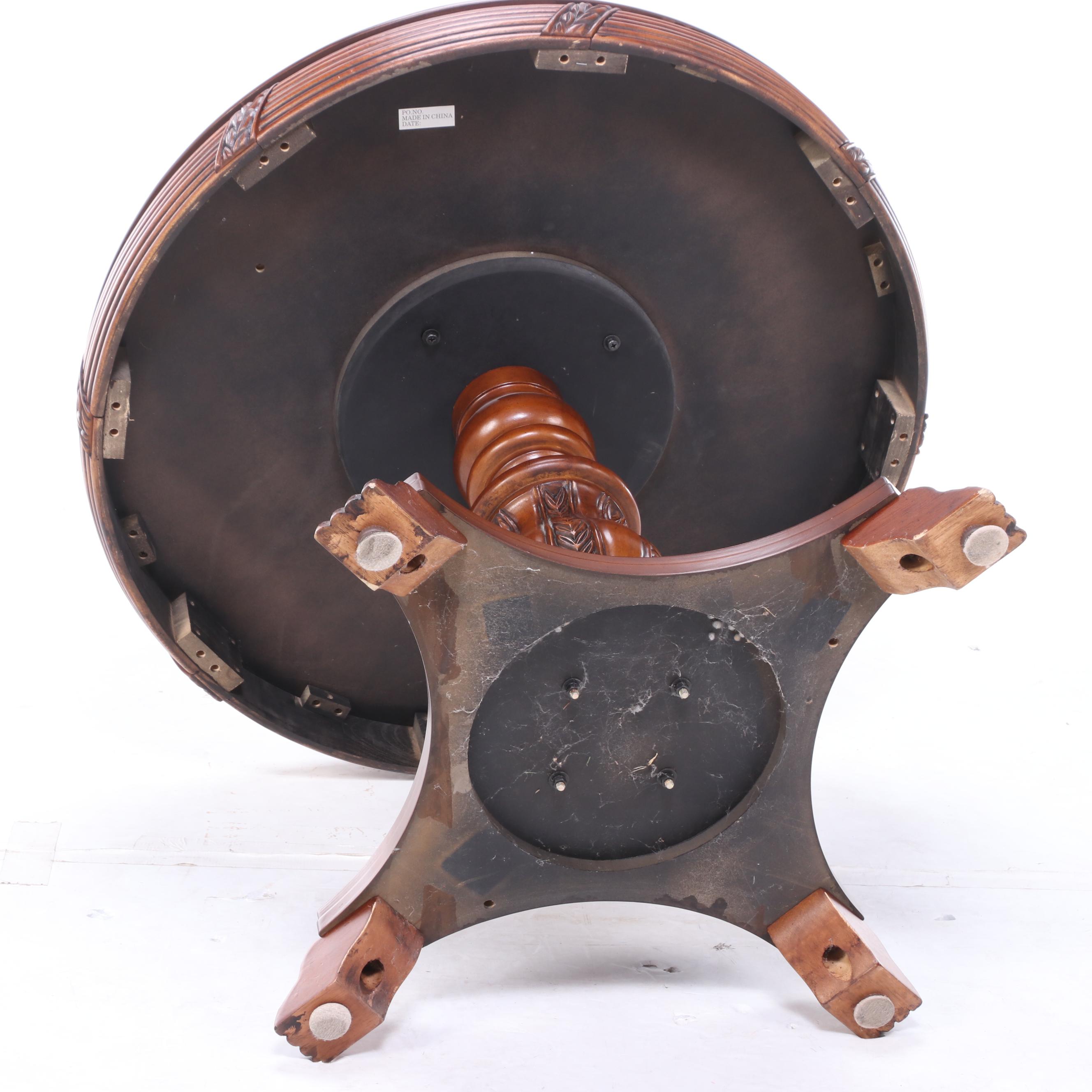 William IV Style Mahogany and Compass Star Inlay Table