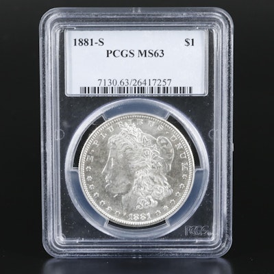 PCGS Graded MS63 1881-S Morgan Silver Dollar