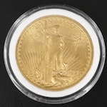 1908 No Motto $20 Saint Gaudens Gold Coin
