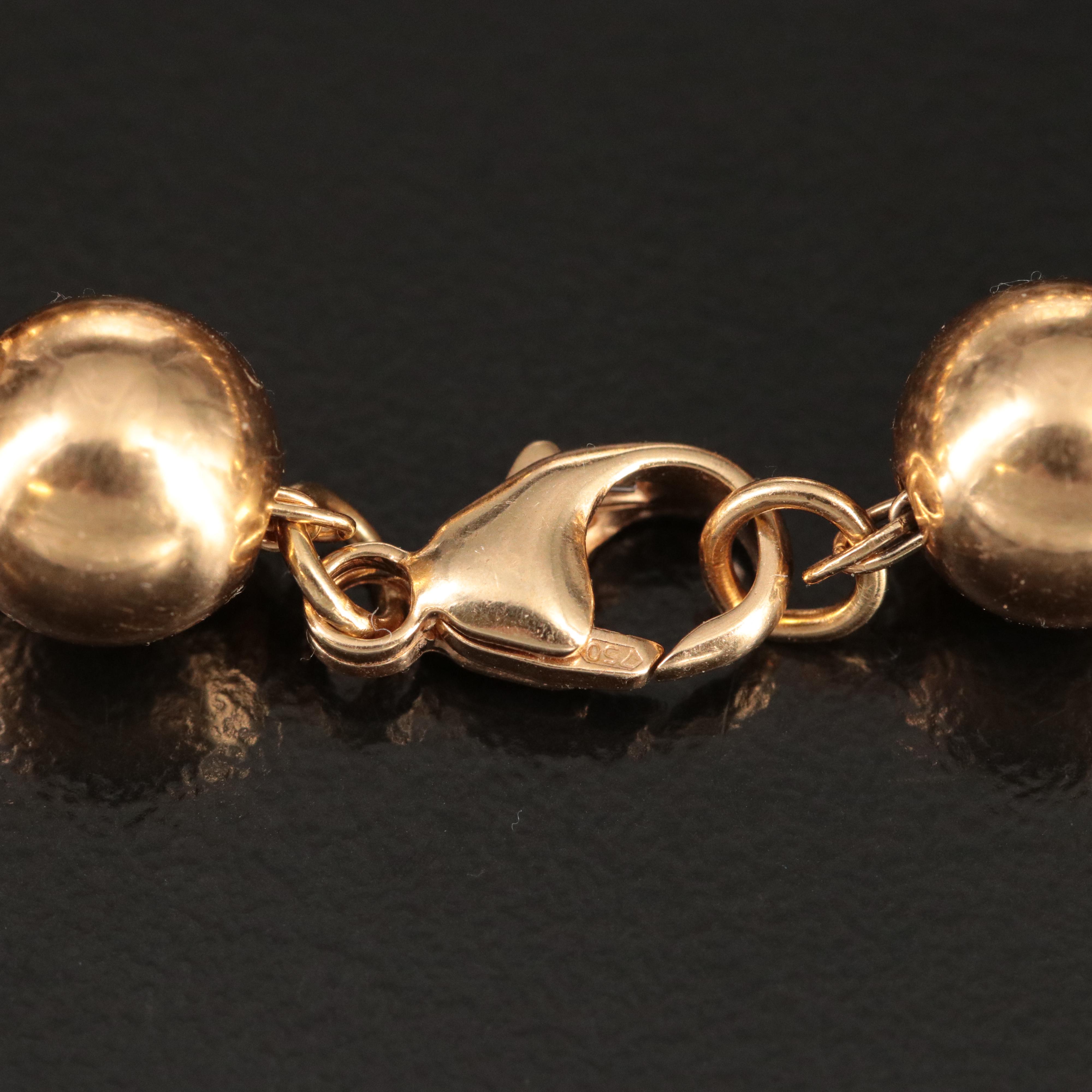 Tiffany & Co. 18K Return to Tiffany Heart Tag Bead Bracelet