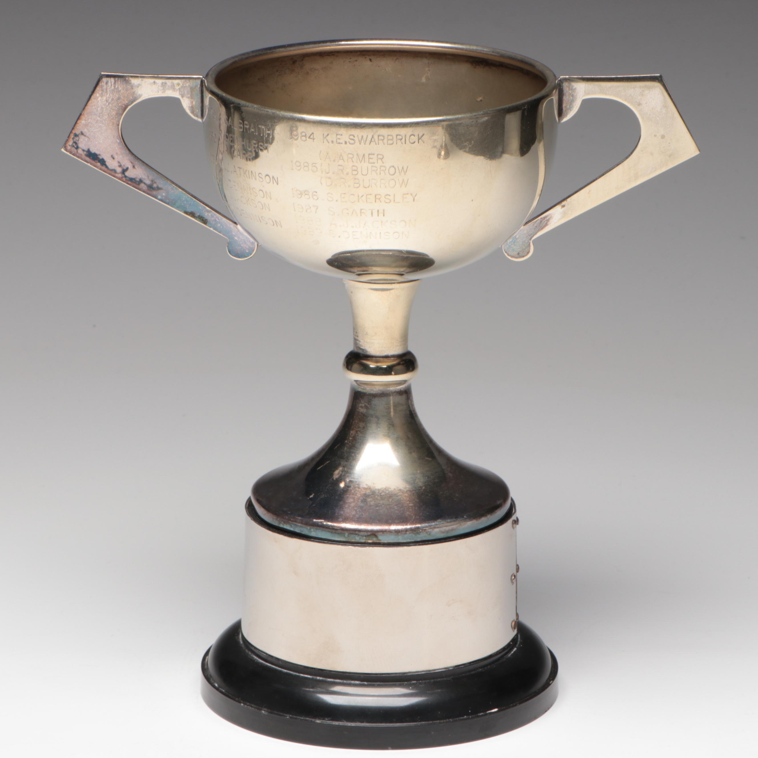 English Sterling and Plate Dairy Trophies Including "Clean Milk Competition"