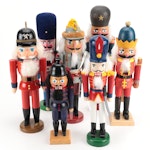German Democratic Republic Hand-Painted Wooden Nutcracker with Others, Vintage