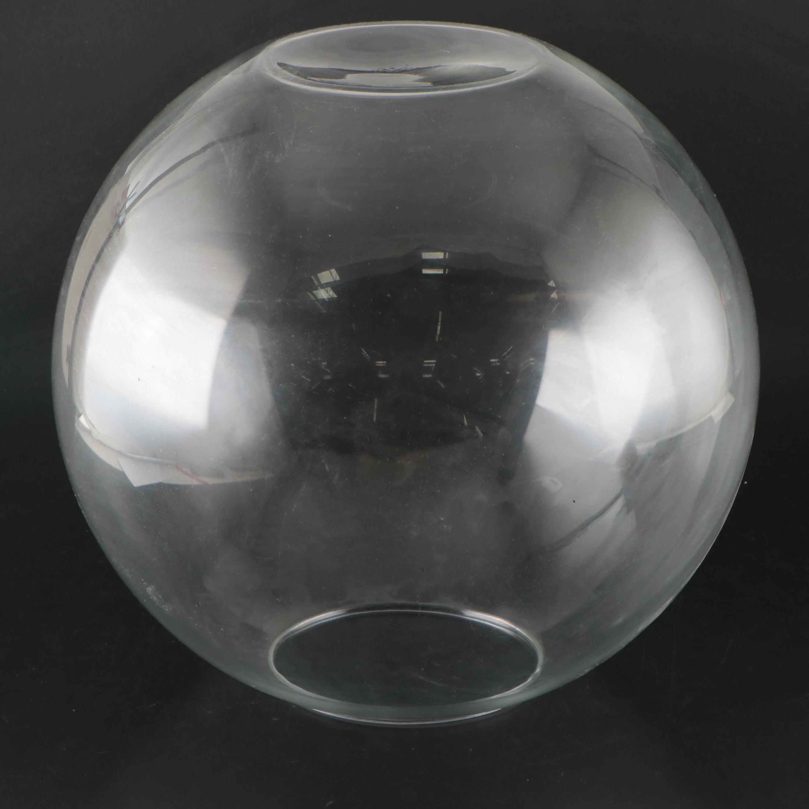 Large Clear Glass Rose Bowl