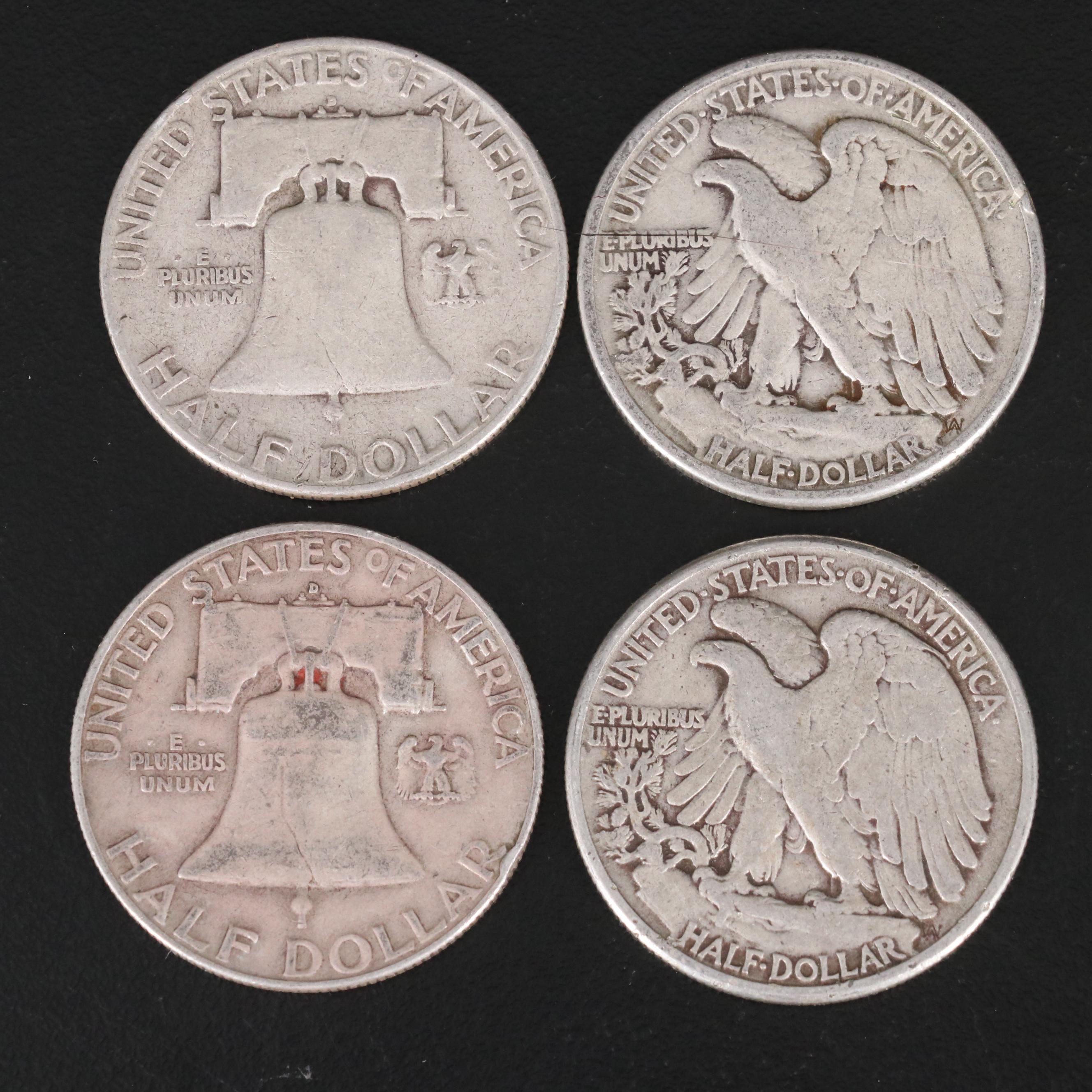 Group of U.S. Silver Coinage, Including Six Morgan Silver Dollars